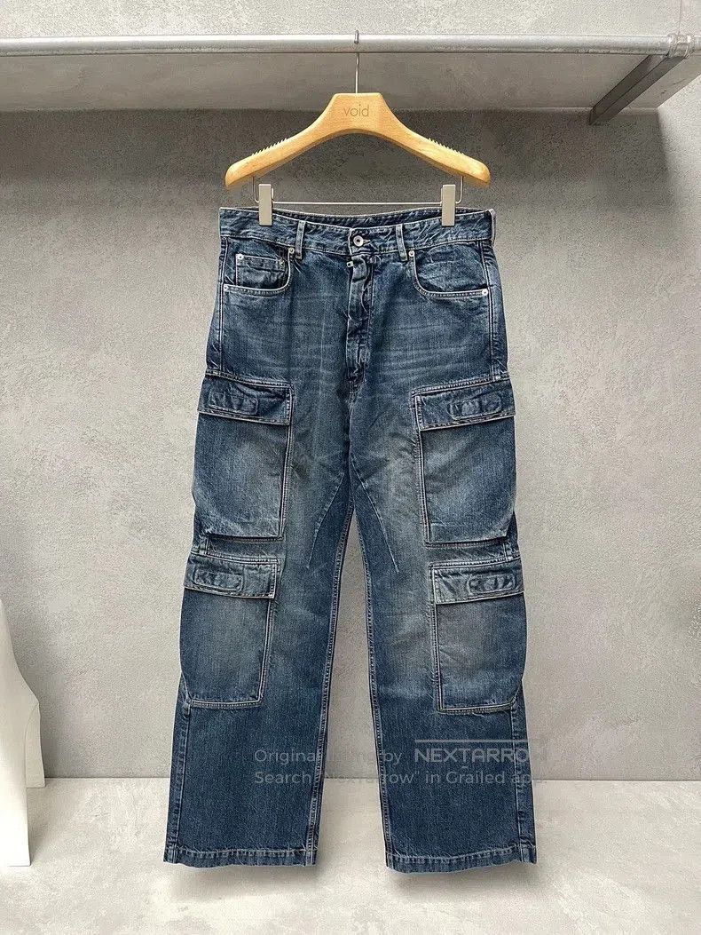 Rick Owens RICK OWENS Cargo Pocket Denim Pants. Size US 32 / EU 48 - 1 Thumbnail