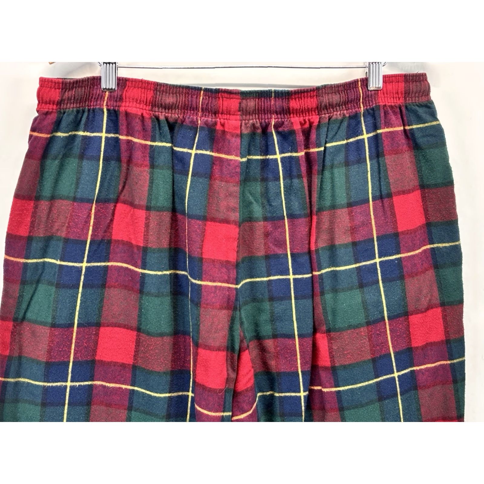 Vintage LL Bean Pants Mens XL Red Plaid Flannel 100% Cotton Lounge Size US 36 / EU 52 - 4 Thumbnail