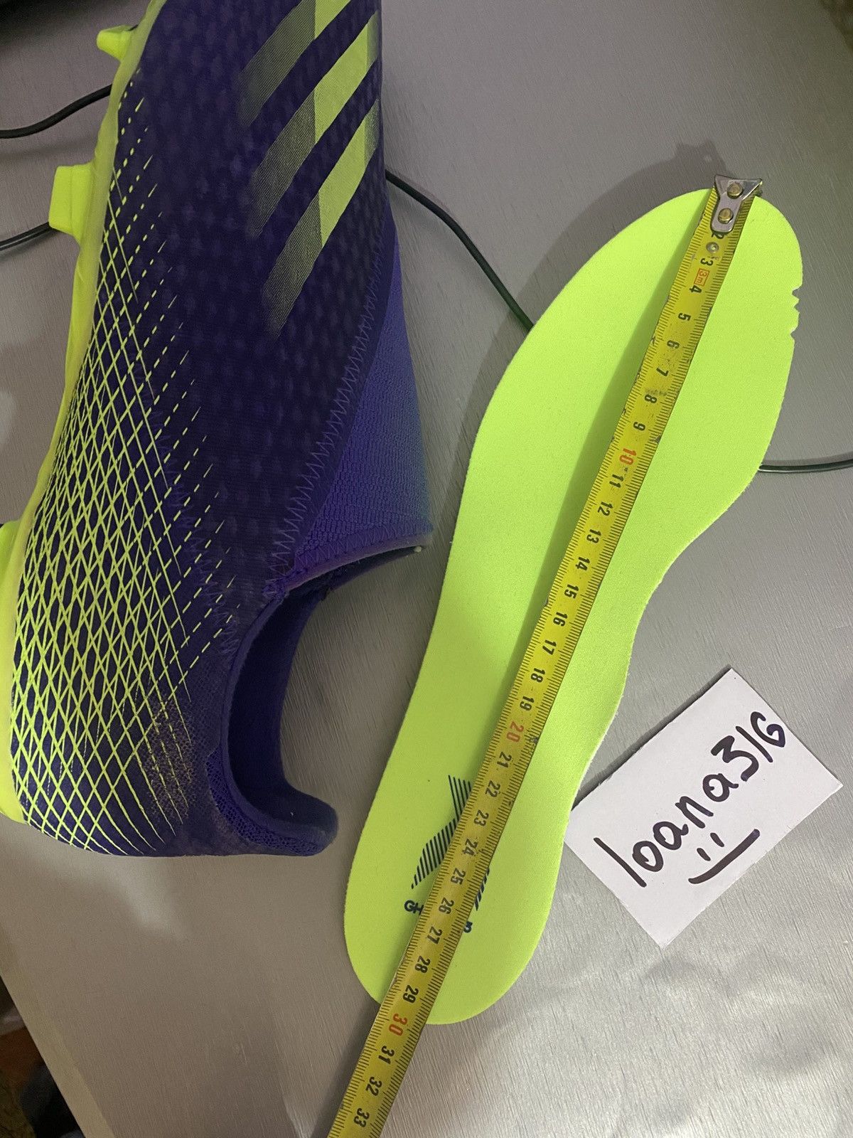 Adidas adidas X Ghosted 3 Laceless FG Purple Green Size US 12 / EU 45 - 16 Thumbnail