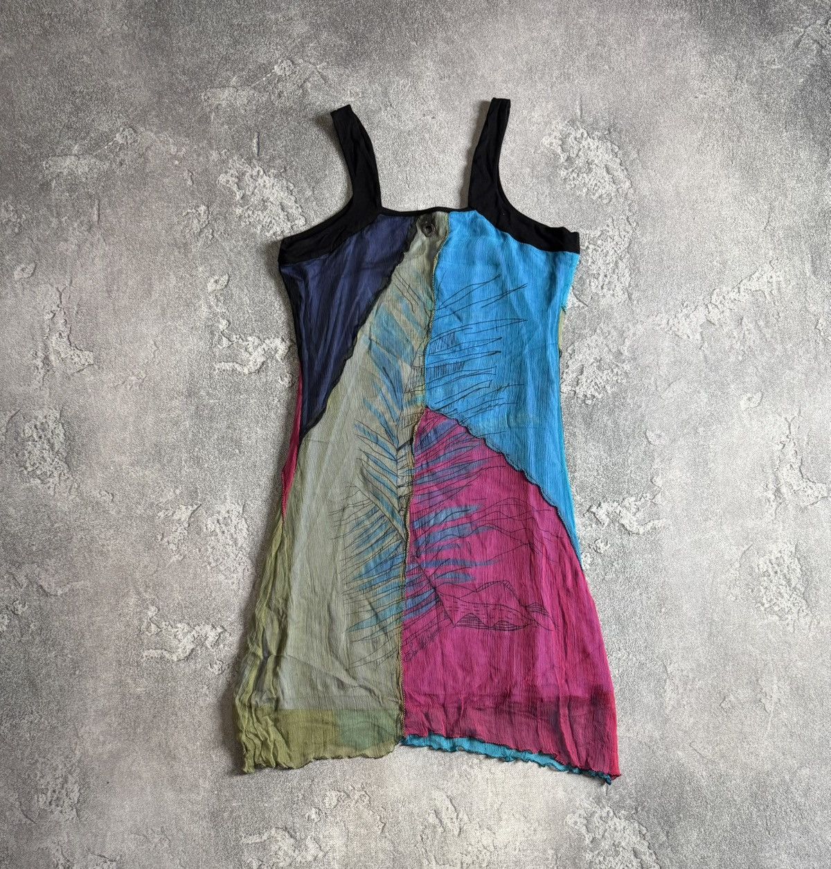 Jean Paul Gaultier Save The Queen XXL all printed mesh dress 👗 sleeveless tunic Size XXL / US 16-18 / IT 52-54 - 12 Thumbnail