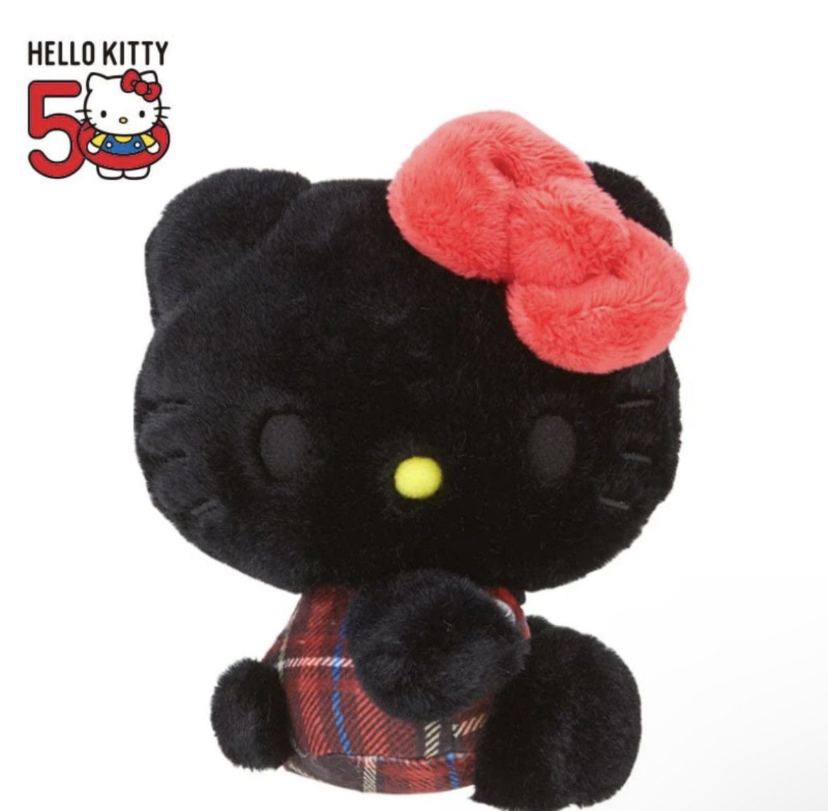 Other Sanrio Hello Kitty 50th Anniv. Plush Mascot (Black Tartan) Size ONE SIZE - 1 Thumbnail