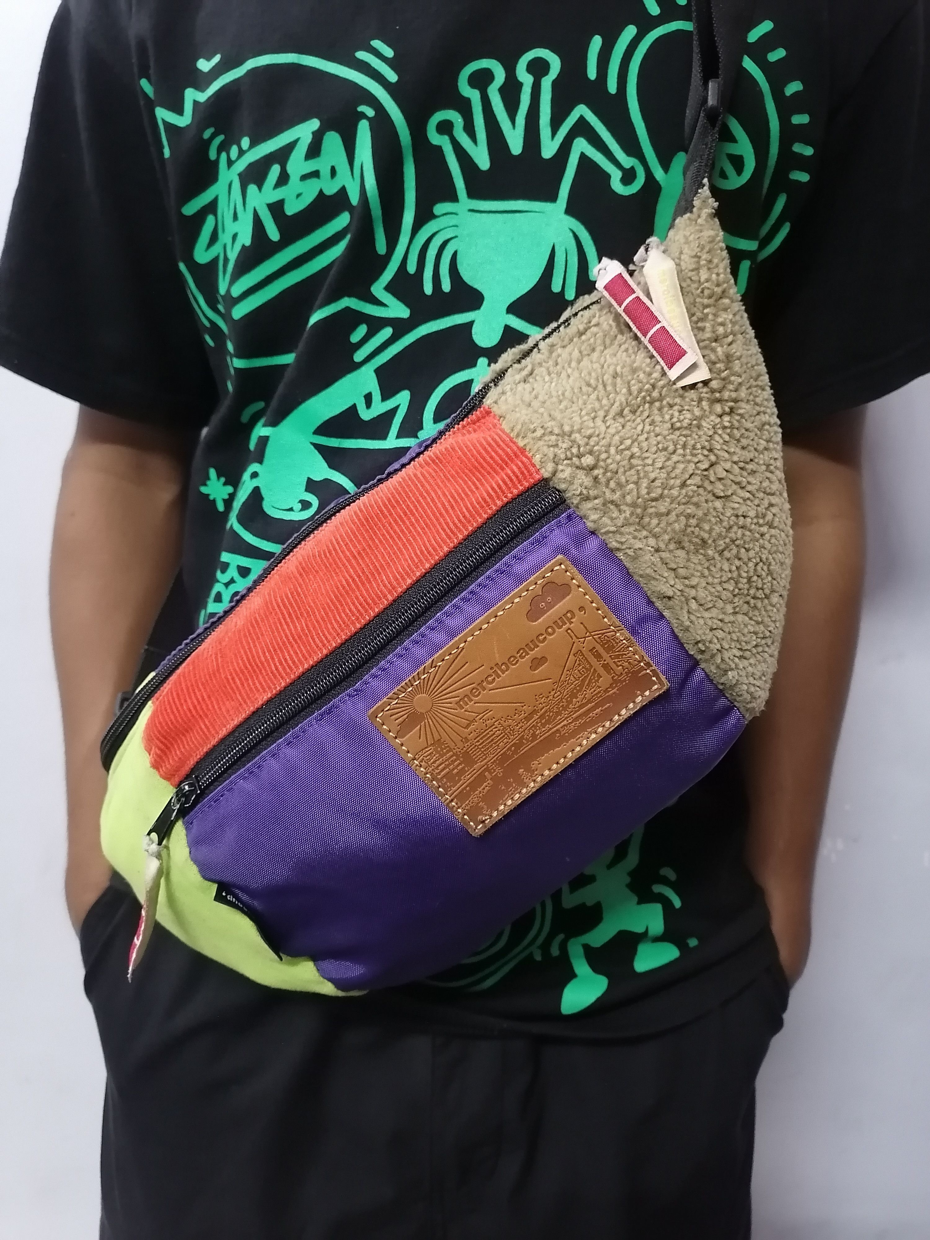 Designer × Issey Miyake × mercibeaucoup Mercibeaucoup By Issey Miyake Multicolour Crossbody Bag Size ONE SIZE - 2 Thumbnail