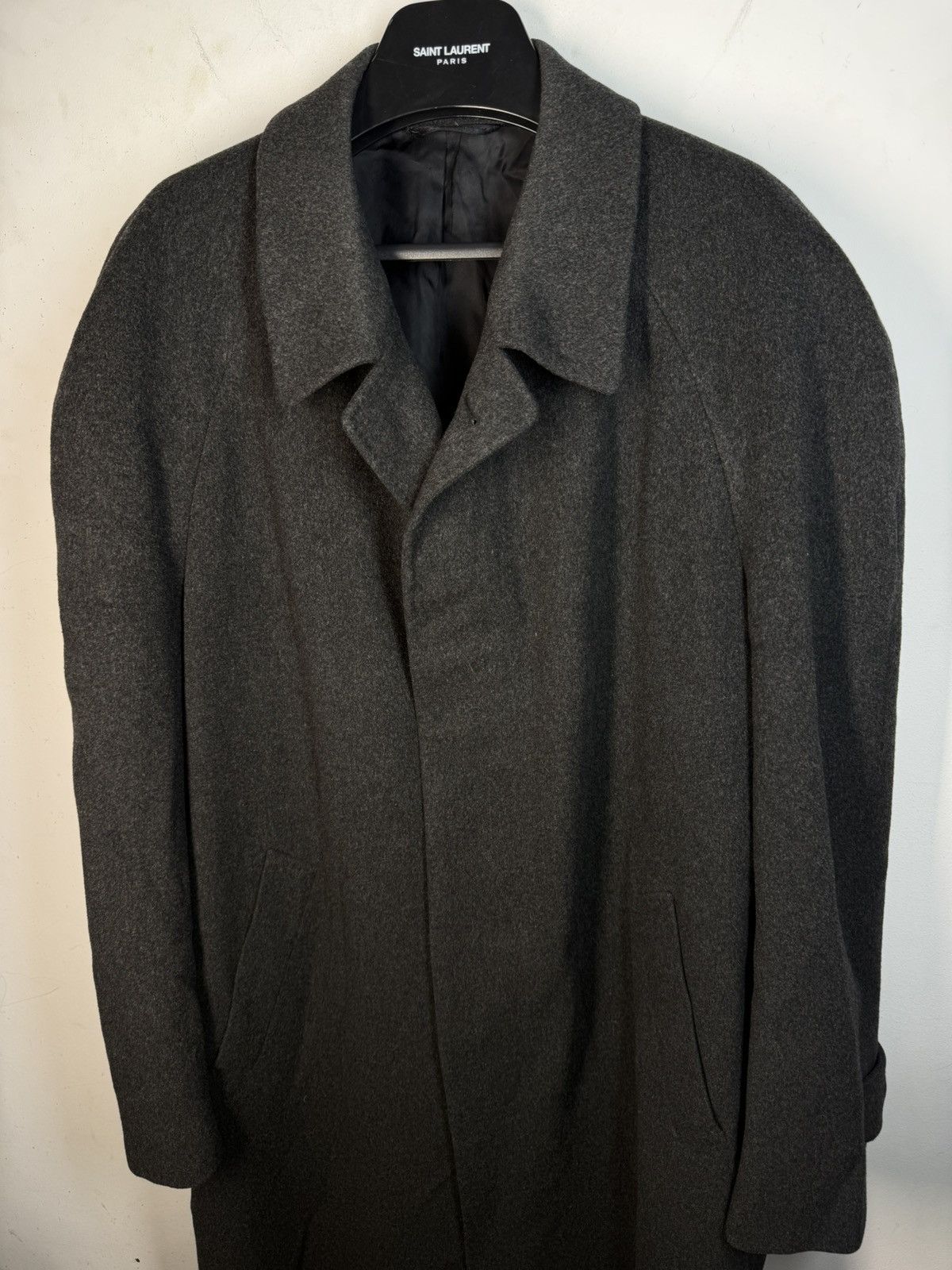 Yves Saint Laurent Loro Piana x YSL Coat Wool Grey Heavy Soft Long Italy Size US XL / EU 56 / 4 - 11 Thumbnail