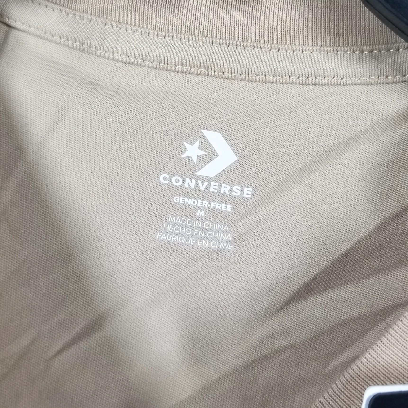 Converse Converse Shirt Mens M Beige Nutty Granola Graphic Tee 10025458-228 Crew Neck Short Sleeve Size US M / EU 48-50 / 2 - 4 Thumbnail