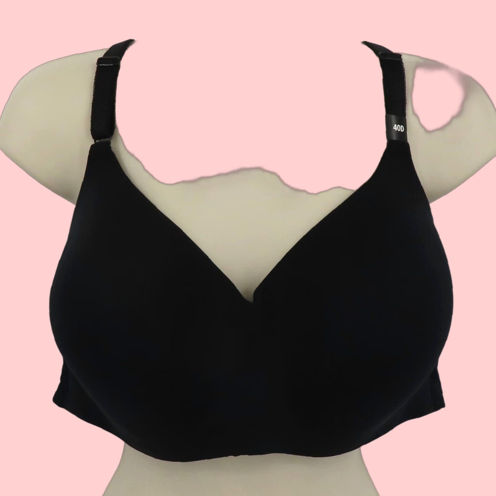 Torrid Curve Plus Size 40D Black Wireless Lined T-Shirt Bra Women