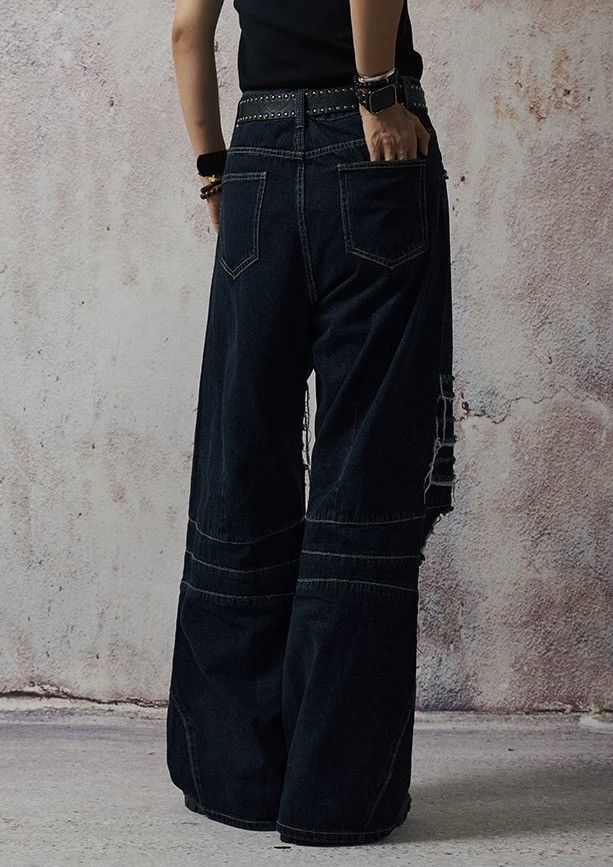 Japanese Brand × Vintage Avant garde fashion punk damage distressed ripped jeans Size US 28 / EU 44 - 4 Thumbnail