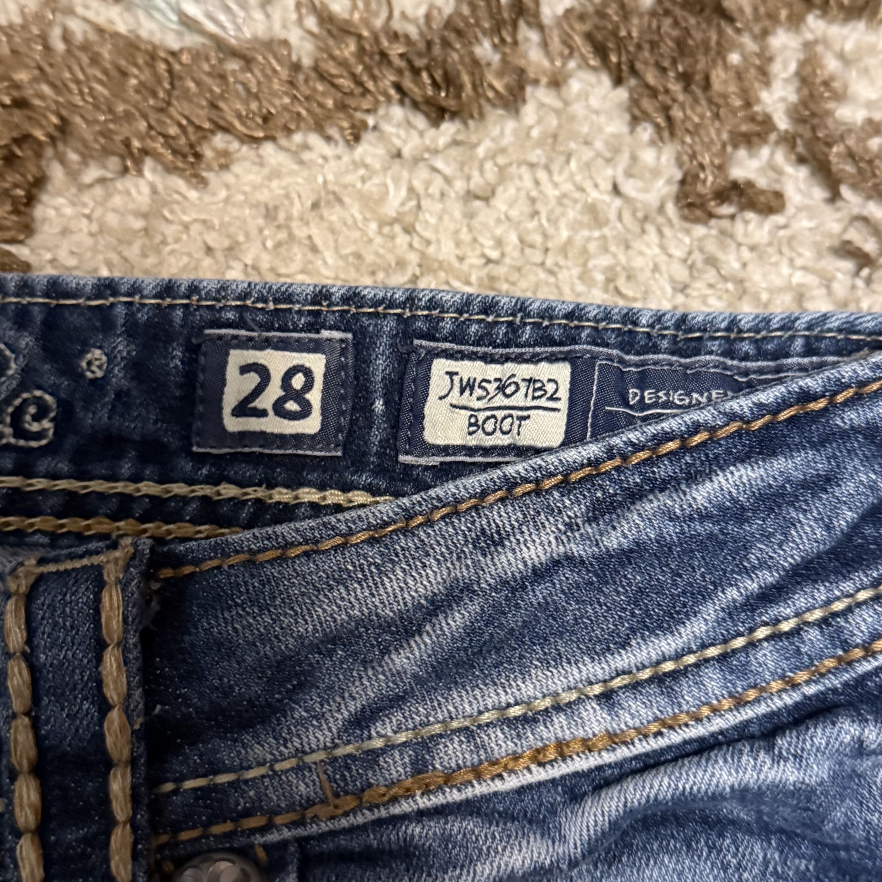 Miss Me Vintage Miss Me Paisley Low Rise Bootcut Jeans 28x33 Y2K Size 28" / US 6 / IT 42 - 8 Thumbnail
