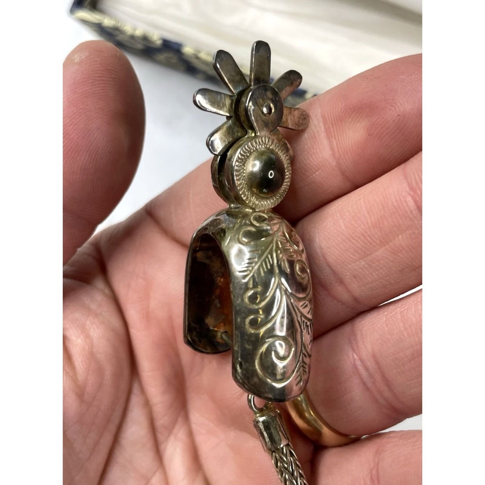 Vintage VINTAGE KEYCHAIN Ilraia 950 Silver From Peru Stirrups Western Charm Women Silver Charmed Size ONE SIZE - 3 Thumbnail