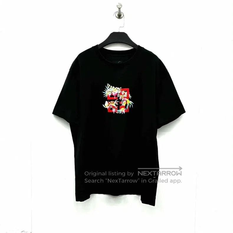Givenchy Givenchy Floral Plant Embroidery Logo Print Black Short Sl Size US XL / EU 56 / 4 - 1 Thumbnail