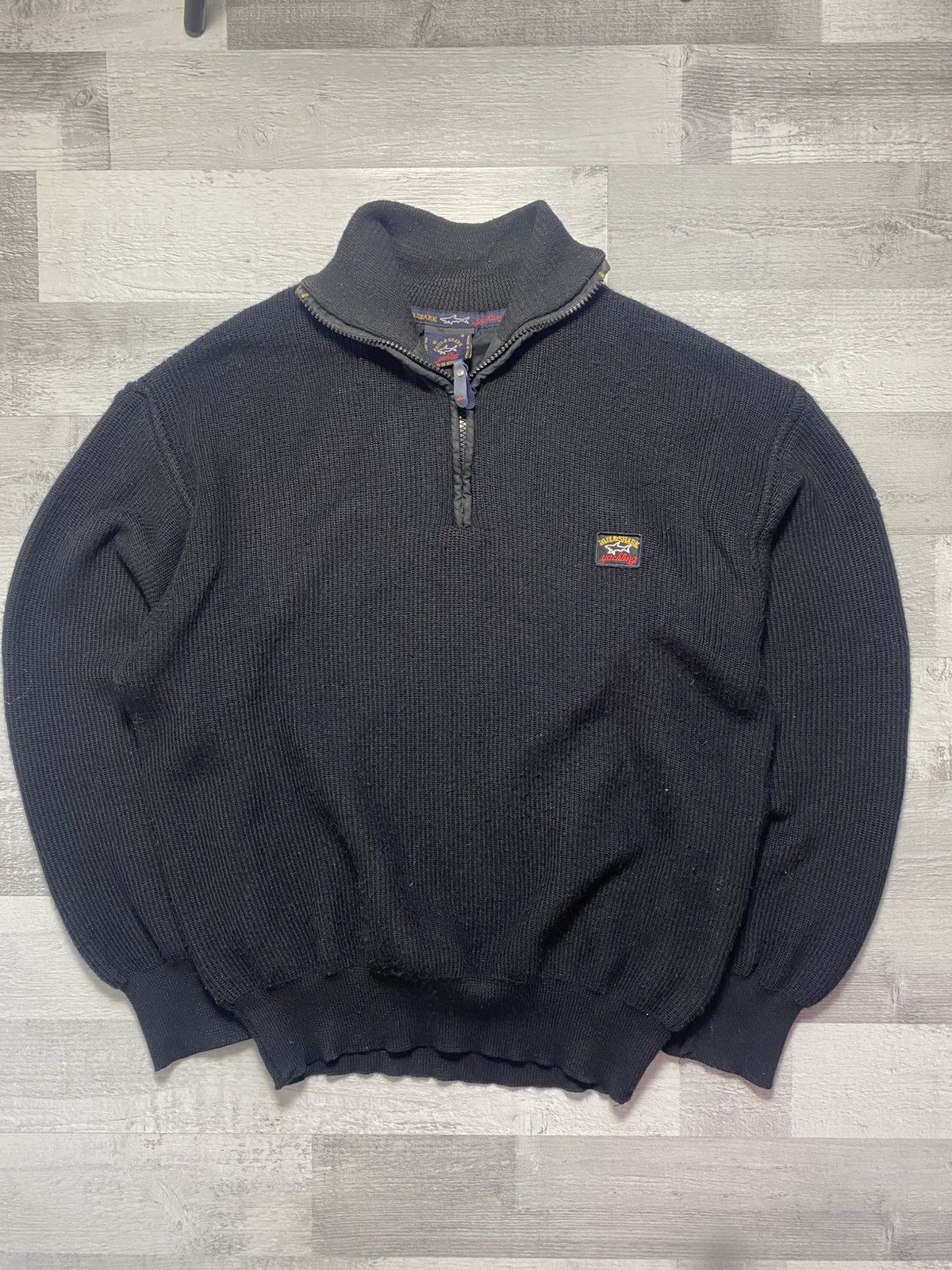 Paul & Shark Paul & Shark Half Zip Knit Sweater Black Size M Size US M / EU 48-50 / 2 - 1 Thumbnail