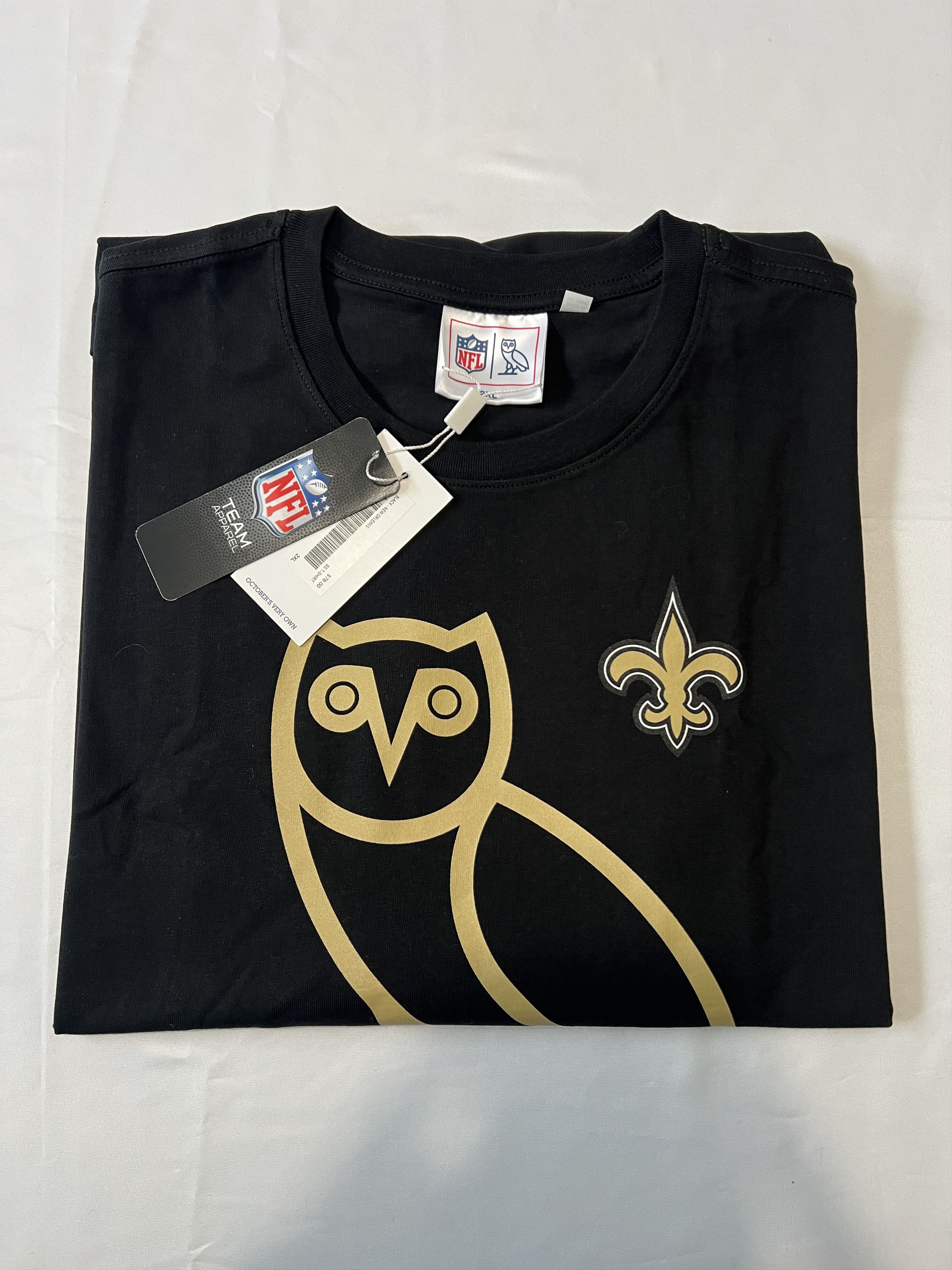 Drake OVO x NFL NEW ORLEANS SAINTS OG OWL T-SHIRT TEE Size US XXL / EU 58 / 5 - 1 Thumbnail