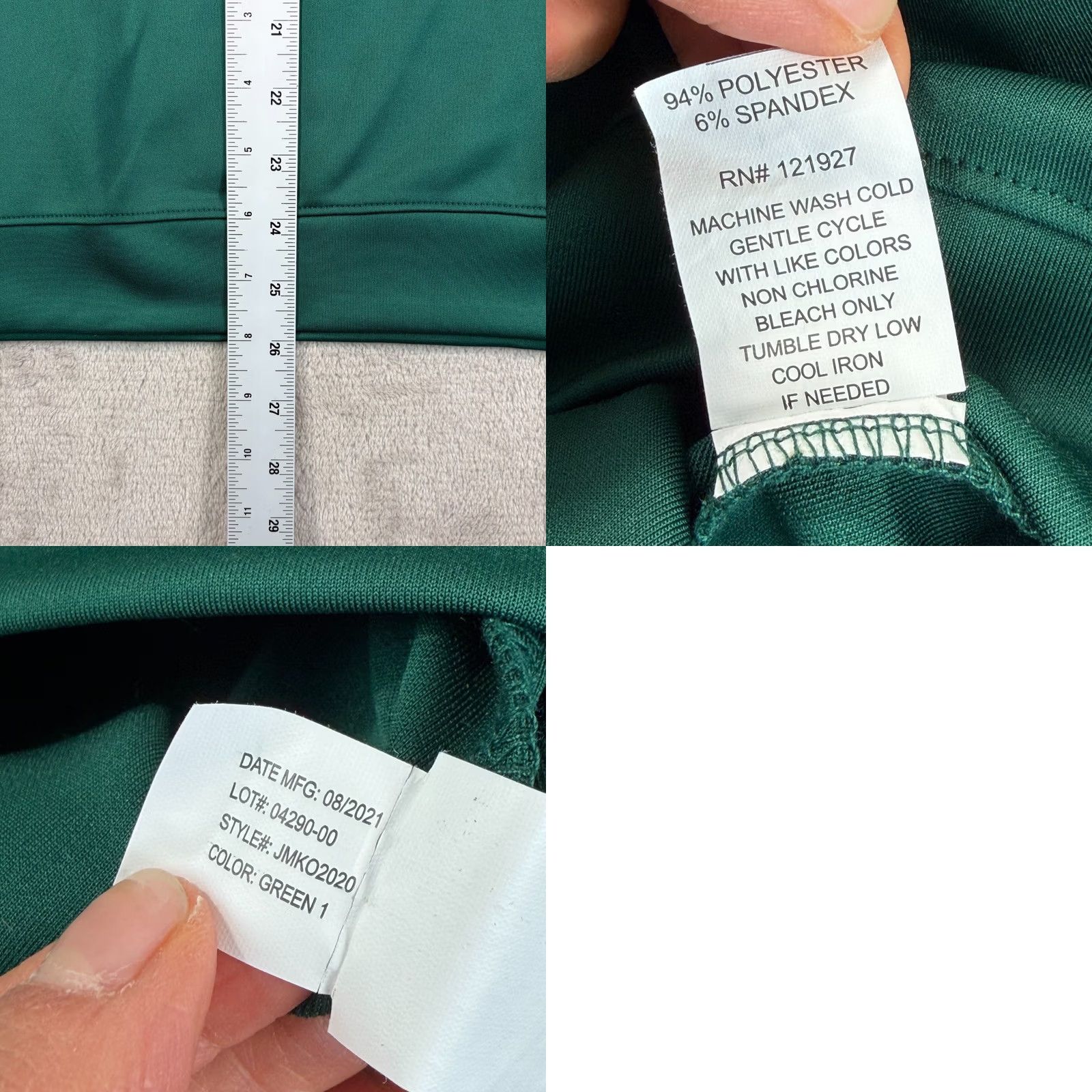 johnnie-O Johnnie-O Diaz Performance 1/4 Golf Pullover Men Small Green Corp Logo NWOT Shirt, Mens, Golf, Preppy, 1/4 Zip, Mock Neck, Long Sleeve, Solid Green Size US S / EU 44-46 / 1 - 8 Thumbnail