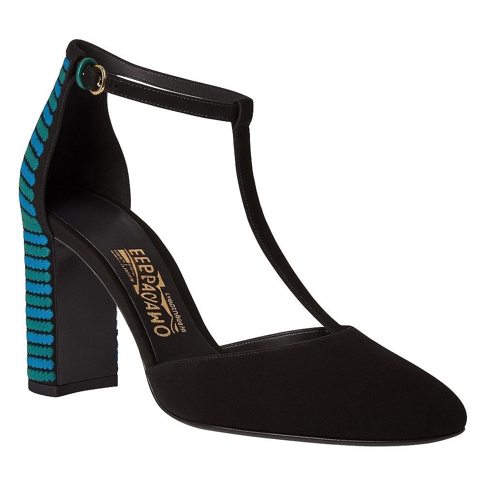 Salvatore Ferragamo Salvatore Ferragamo “Fergie” Black Suede Pumps sz. 7us Size US 7 / IT 37 - 2 Thumbnail