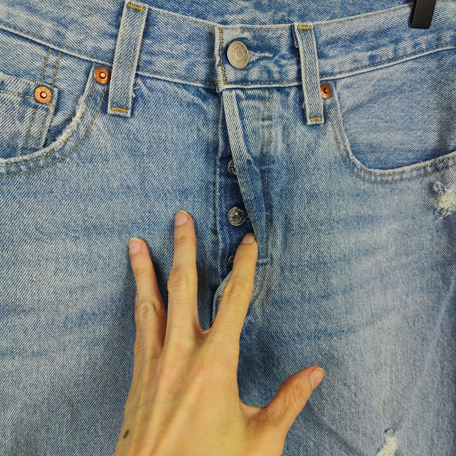 Levi's Levis 501 Jeans Womens 27 Ojai Ring Straight Leg Size 27" / US 4 / IT 40 - 3 Thumbnail