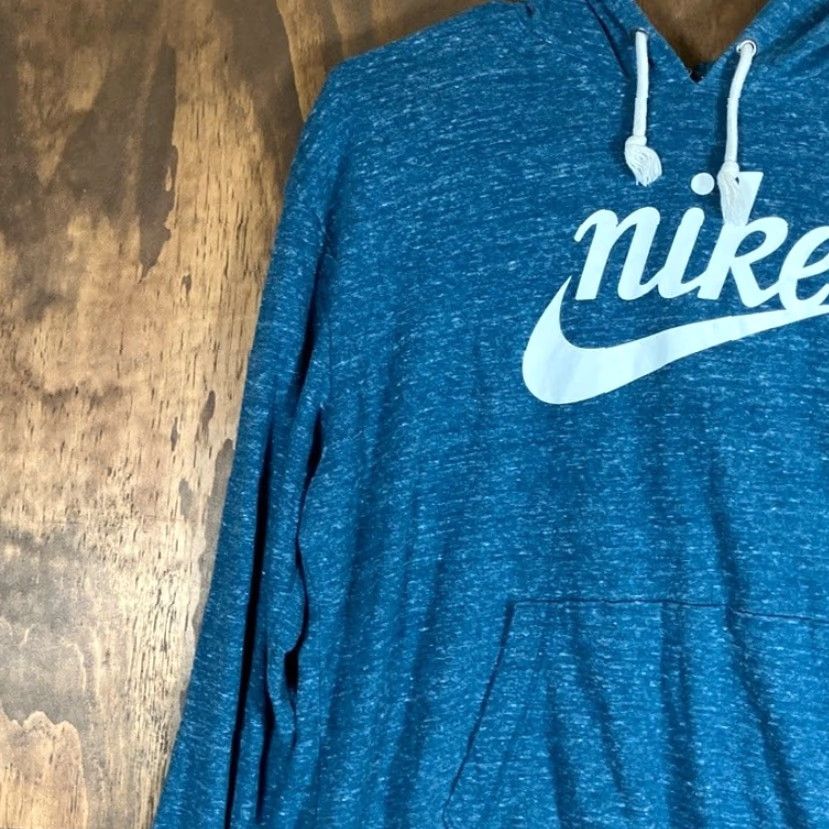 Nike Nike Womens Hoodie Pullover Lightweight Blue Medium Regular Kangaroo Pocket Sweatshirt Size M / US 6-8 / IT 42-44 - 4 Thumbnail