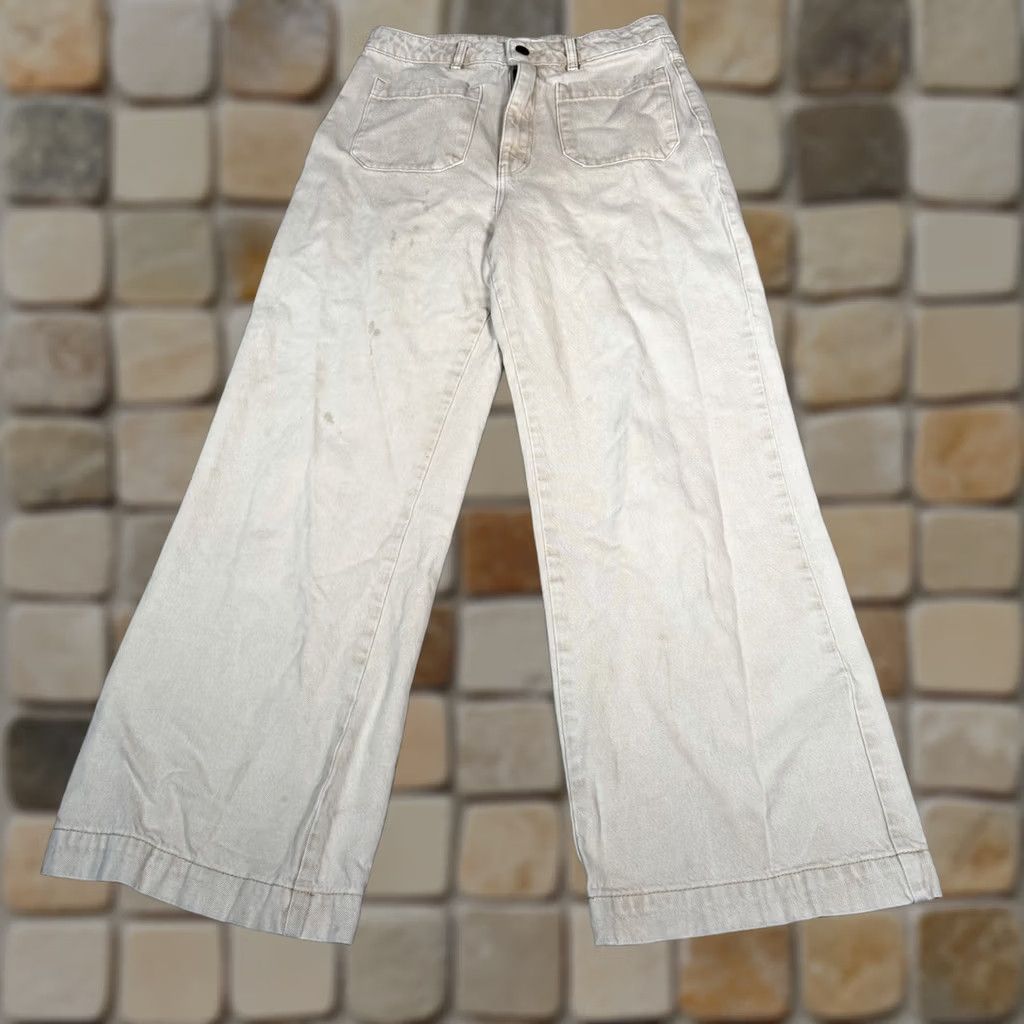 Vintage Rolla’s Sailor Jeans Beige 29 High Rise Wide Leg 5-Pocket Denim Pants Womens Regular Size 29 Jeans Hanwears? Size 29" - 1 Thumbnail