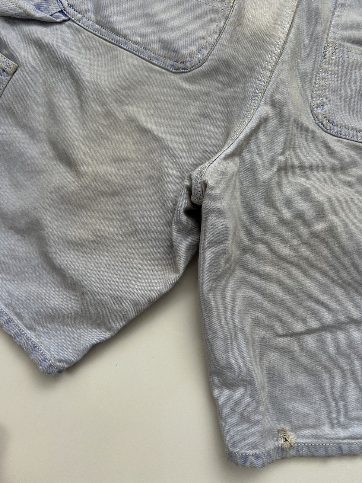 Carhartt × Vintage 90’s CARHARTT SIGNLE KNEE SHORTS DISTRESSED THRASHED Y2K Size US 34 / EU 50 - 6 Thumbnail