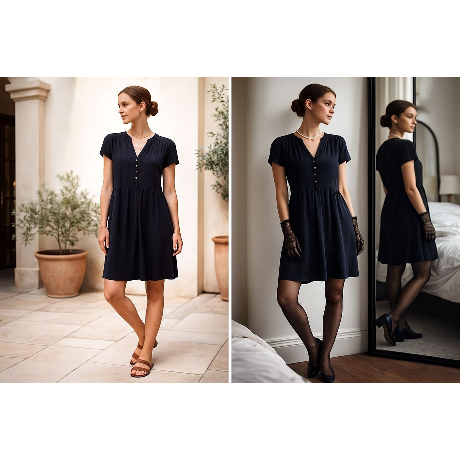 J. Peterman J. Peterman Women Short Black Dress Size 4 – Minimalist, Qui Size S / US 4 / IT 40 - 1 Thumbnail