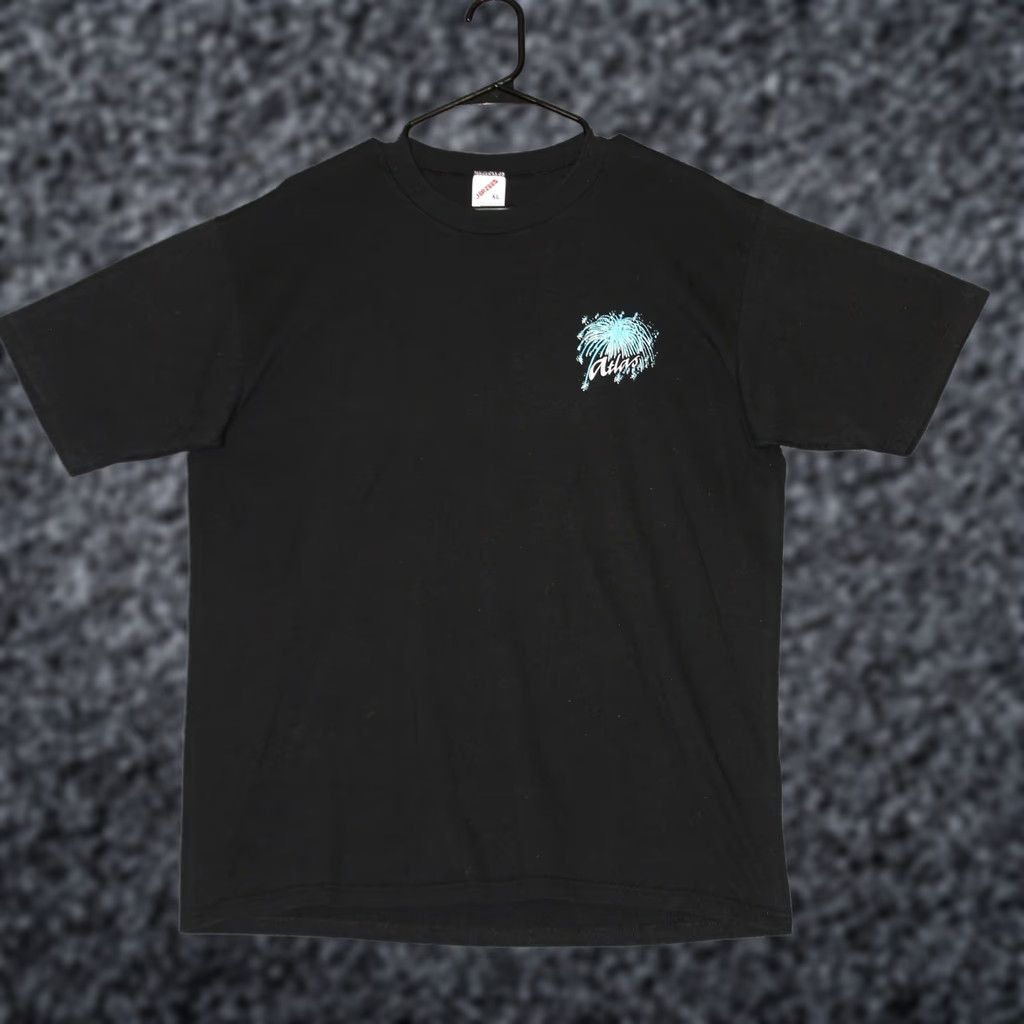 Jerzees VINTAGE Jerzees Atlas T Shirt Mens XL Black Graphic Print Made in USA Graphic Tee Size US XL / EU 56 / 4 - 1 Thumbnail
