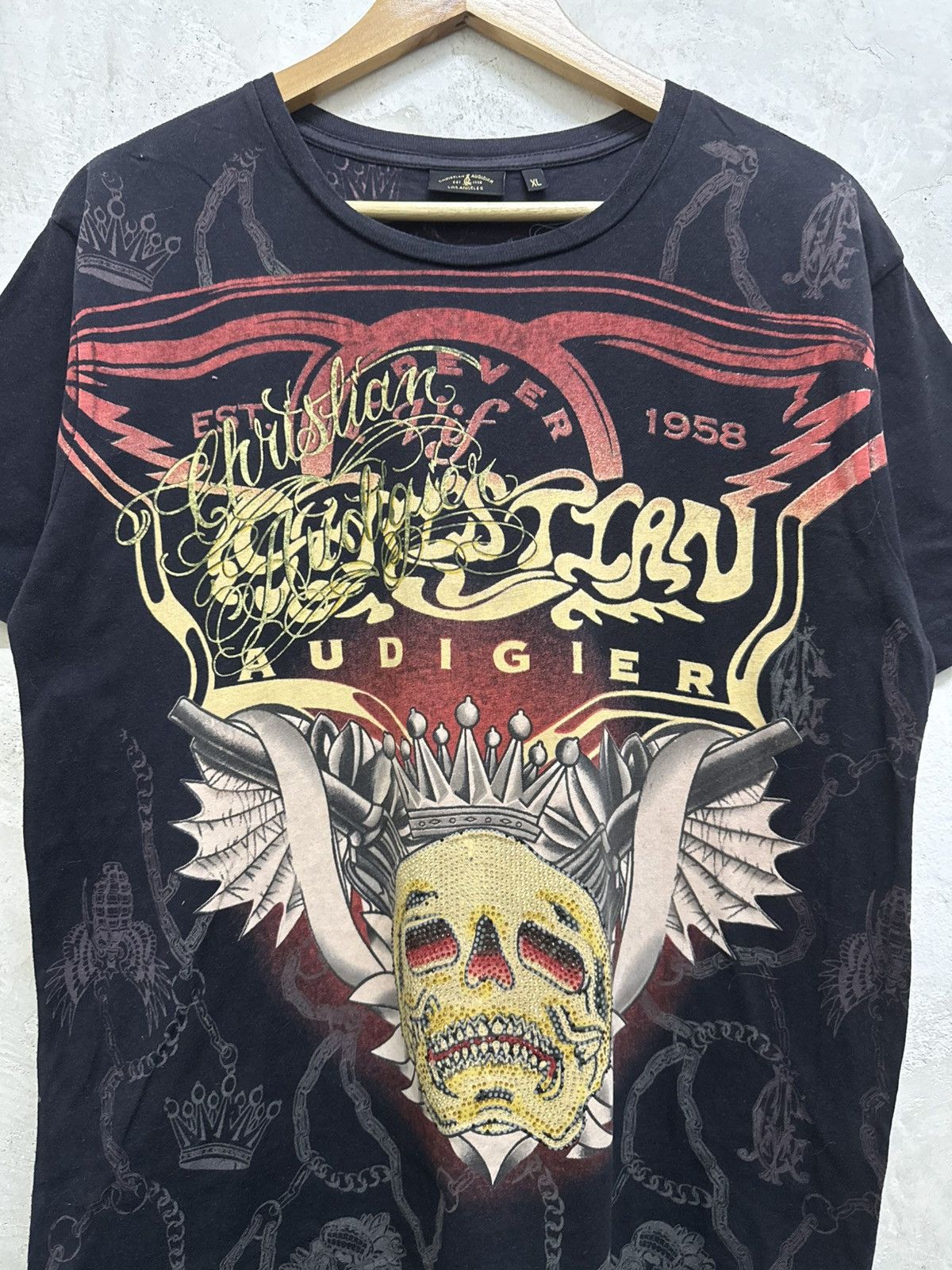 Christian Audigier Archive Diamond Skull Christian Audigier Los Angeles Size US XL / EU 56 / 4 - 2 Thumbnail