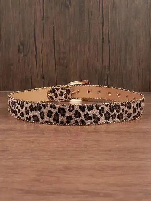 Jewelry Natsumi x Aoba 112 cm 2000s style leopard cheetah print belt Size ONE SIZE - 4 Thumbnail