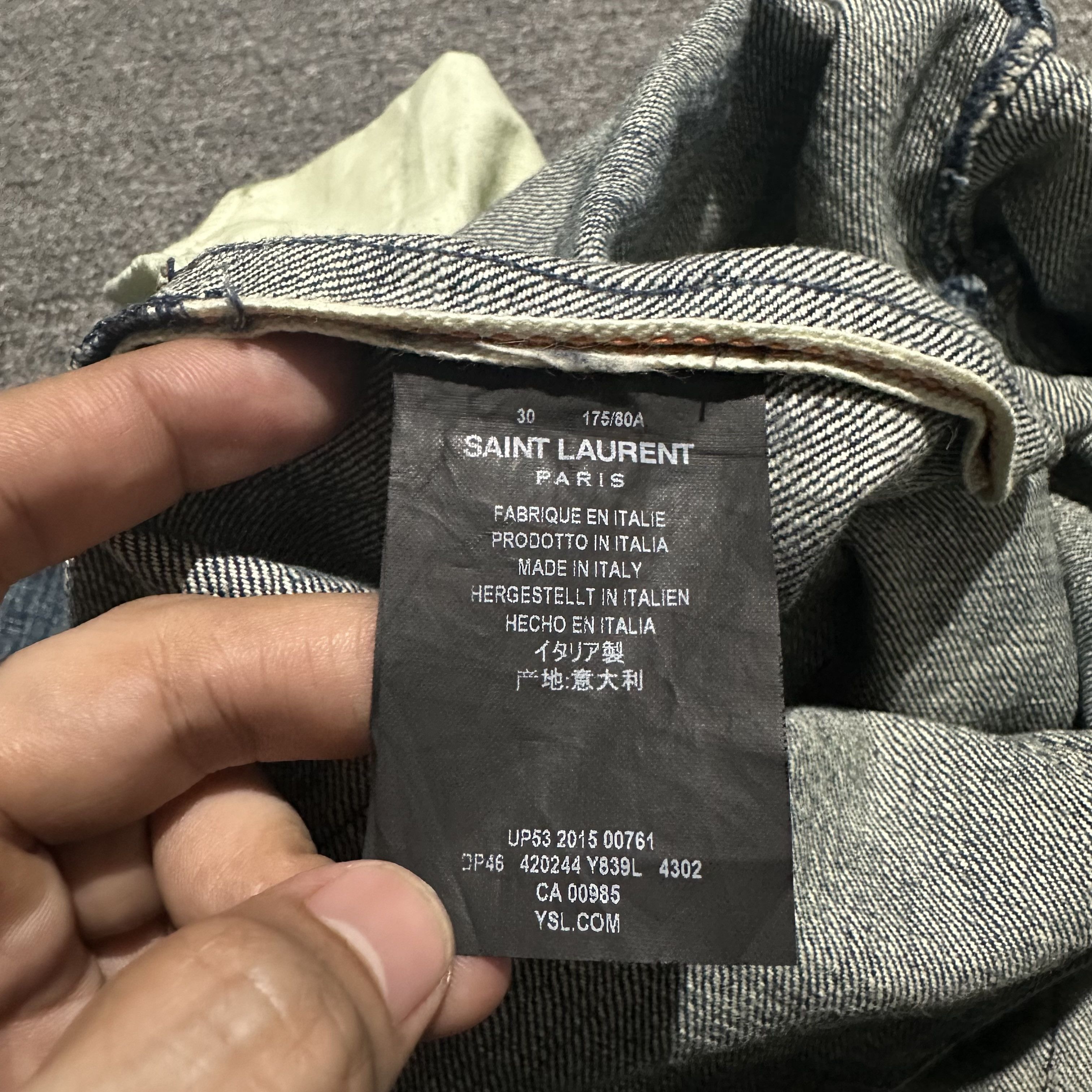 Hedi Slimane × Saint Laurent Paris Saint Laurent Selvedge Denim Size US 30 / EU 46 - 10 Thumbnail