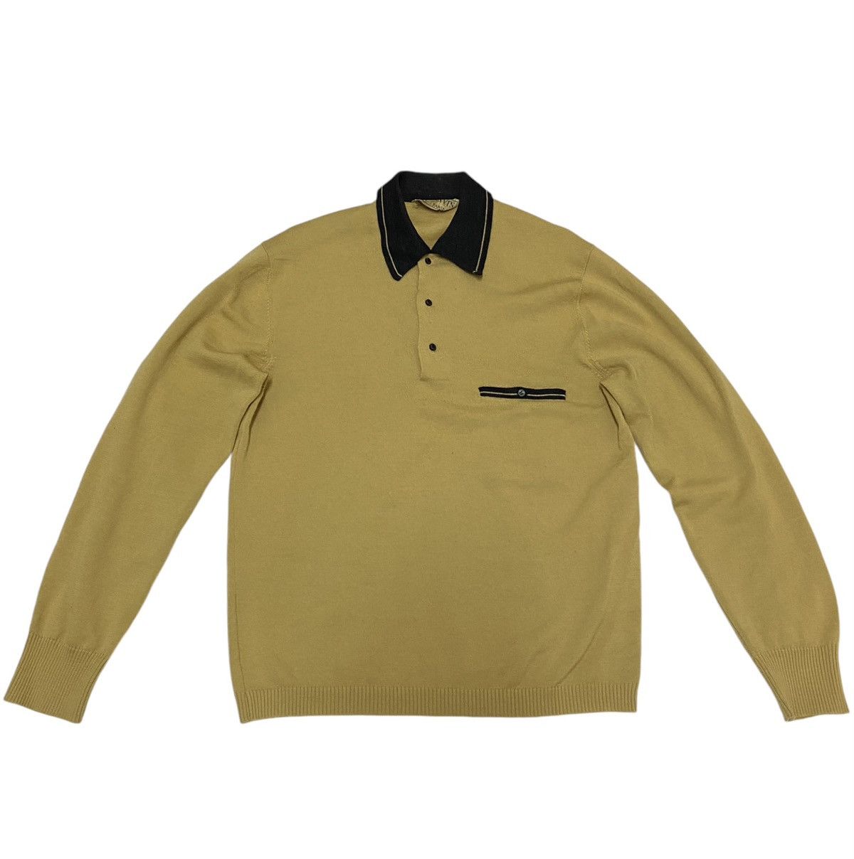 Designer × Lanvin × Vintage Vintage Lanvin Paris Collar Pocket Knitwear (C4) Size US S / EU 44-46 / 1 - 1 Thumbnail