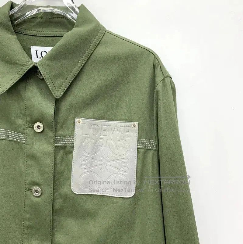 Loewe Loewe Green Cotton Women's Jacket . Size S / US 4 / IT 40 - 3 Thumbnail