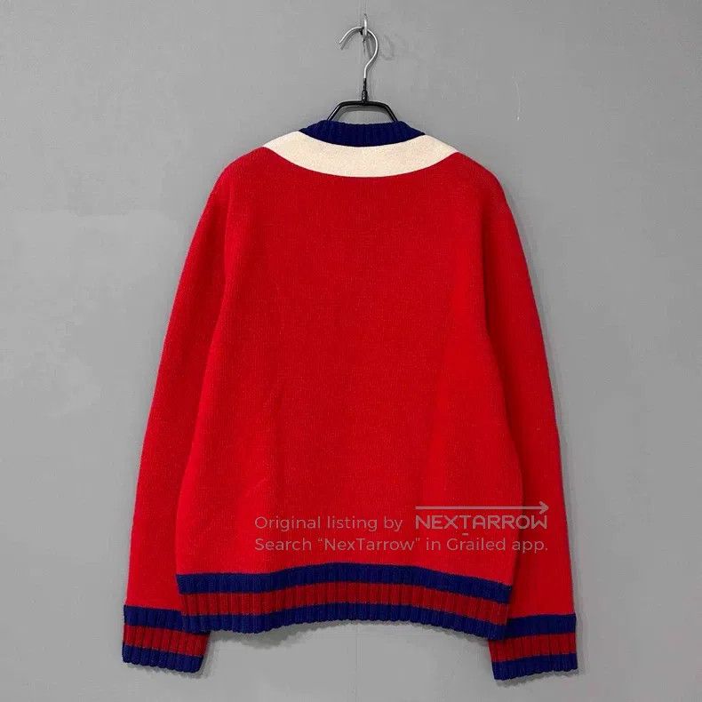 Gucci Gucci Tiger red and blue stitched sweater Size US XL / EU 56 / 4 - 4 Thumbnail