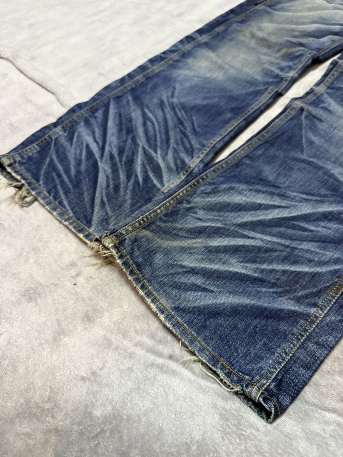 Hysteric Glamour × Japanese Brand Old Army Japan Studded Claw Mark Muddy Wide Leg Flared Jeans Size US 30 / EU 46 - 9 Thumbnail