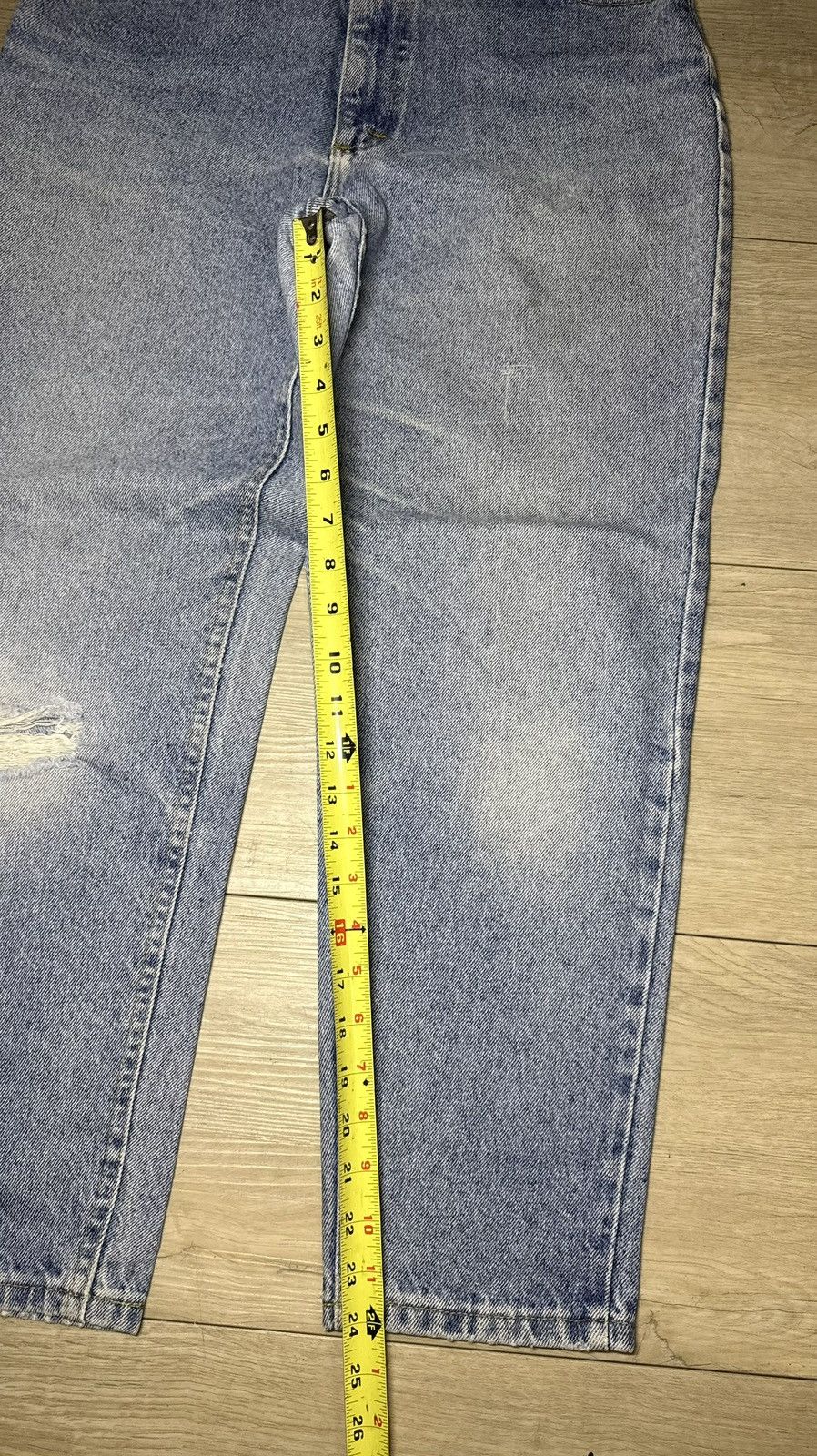 Lee Vintage 1990s Women’s Lee 12 Acid Wash Straight Leg Denim Size 34" / US 12 / IT 48 - 6 Thumbnail