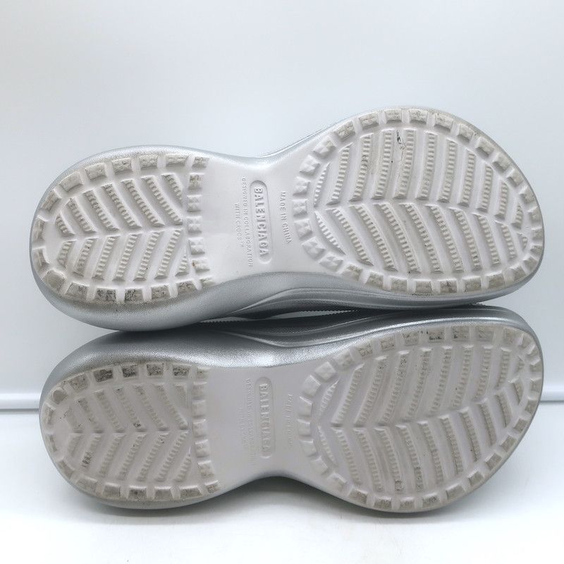 Balenciaga × Crocs Balenciaga x Crocs Platform Mules Silver Size 41 Size US 11 / IT 41 - 16 Thumbnail