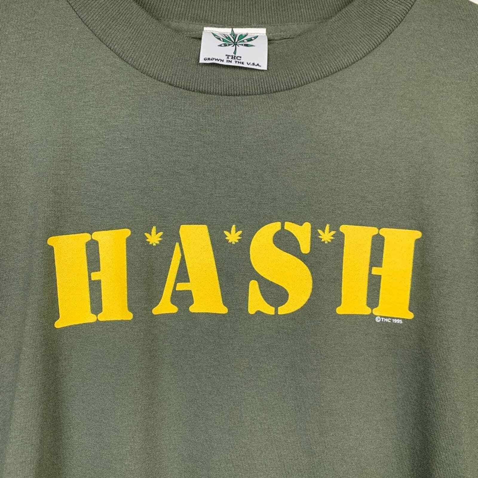 Other Vintage 90s THC H*A*S*H Olive Green T Shirt Medium Size US M / EU 48-50 / 2 - 2 Thumbnail