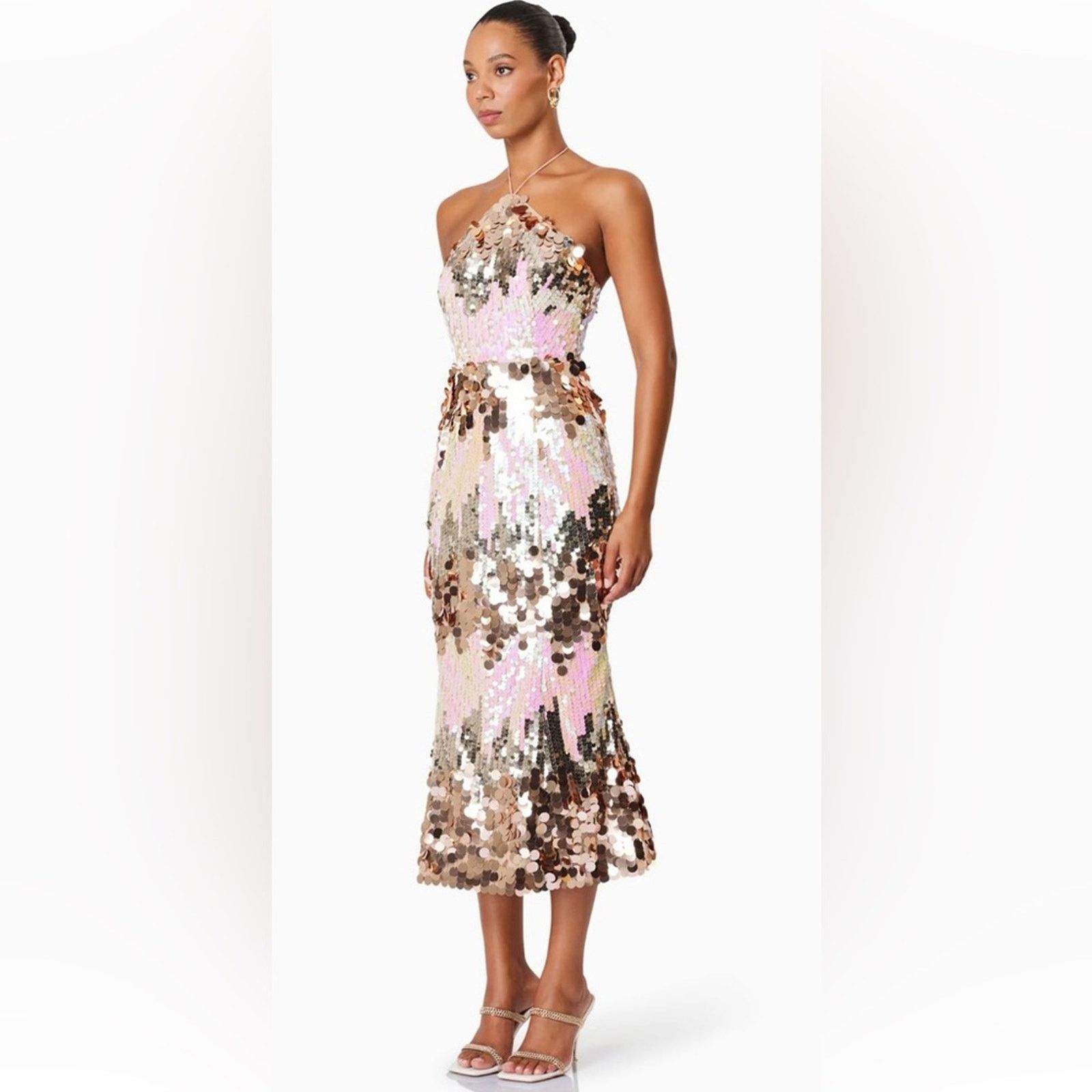 ELLIATT NWT Elliatt $278 Sequin Evening Gown - Multicolor size S Size S / US 4 / IT 40 - 2 Thumbnail