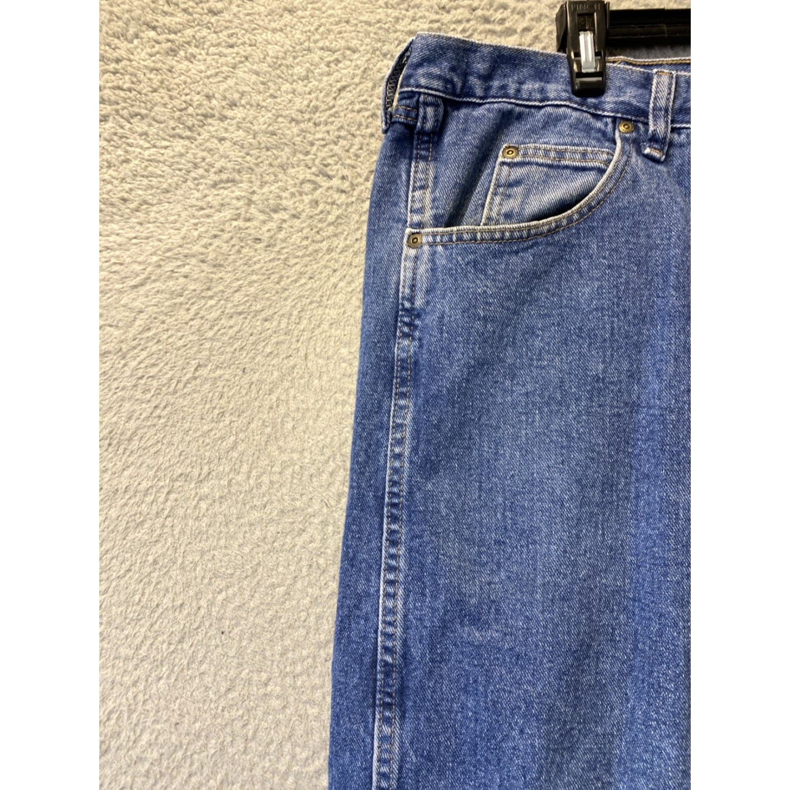 Wrangler VINTAGE Wrangler Jeans Men 47x30 Blue Denim Straight Mid-Rise 5-Pocket US Theme Size US 30 / EU 46 - 3 Thumbnail