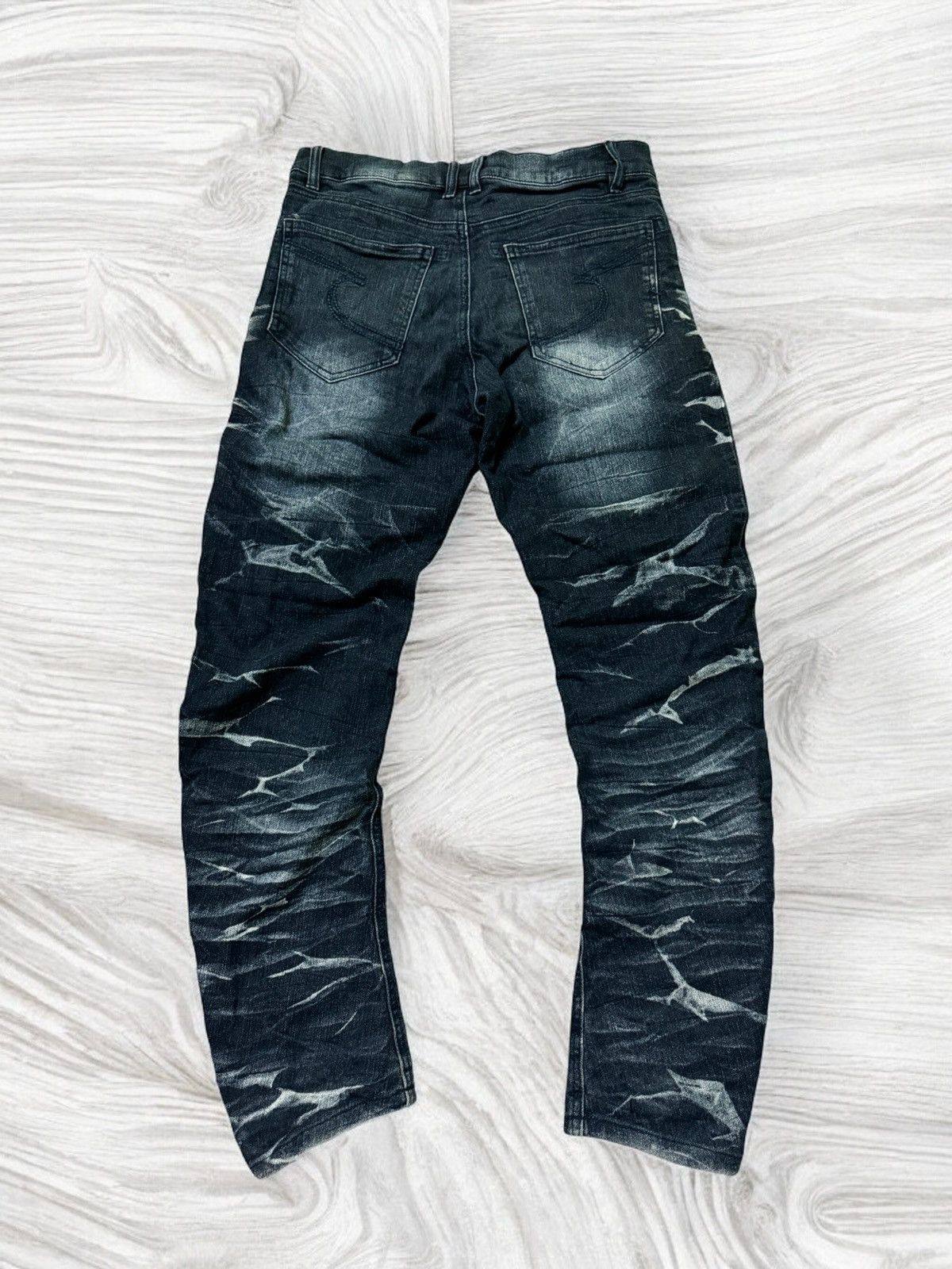Designer × Japanese Brand × Vintage Vtg Semantic Design J Curve Legs Claw Mark Acid Wash Denim Size US 28 / EU 44 - 2 Thumbnail