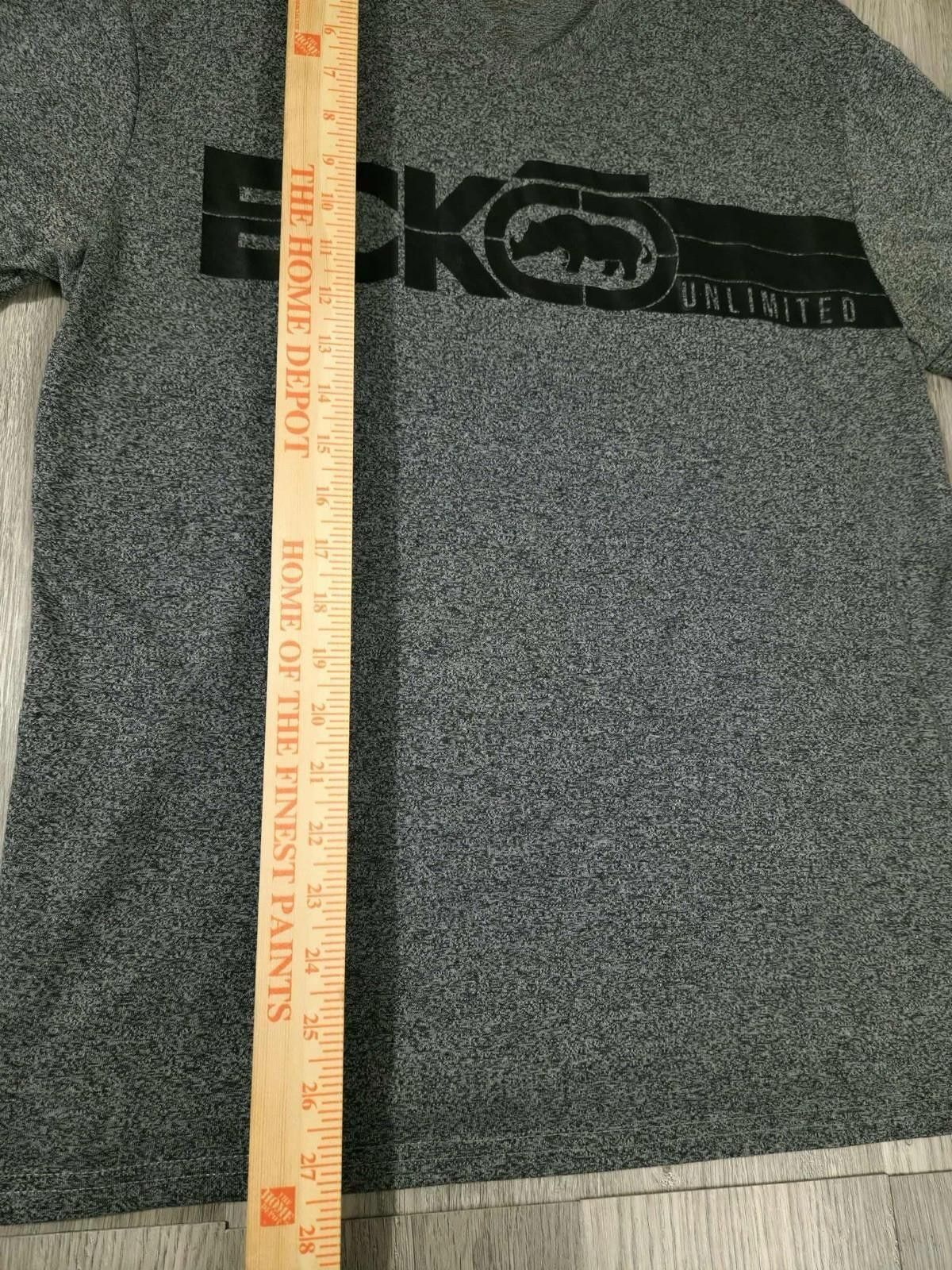 Ecko Unltd. Ecko Unltd Gray V-Neck T-Shirt Black Rhino Logo Streetwear#5 Size US M / EU 48-50 / 2 - 3 Thumbnail