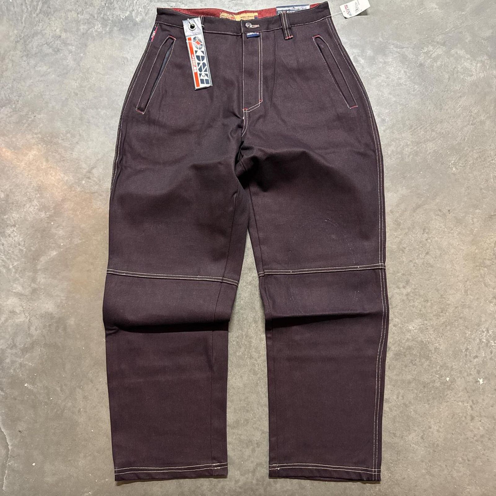 Vintage Vintage Y2K Willie Esco Wine Red Baggy HipHop Baggy Jeans Size US 34 / EU 50 - 3 Thumbnail