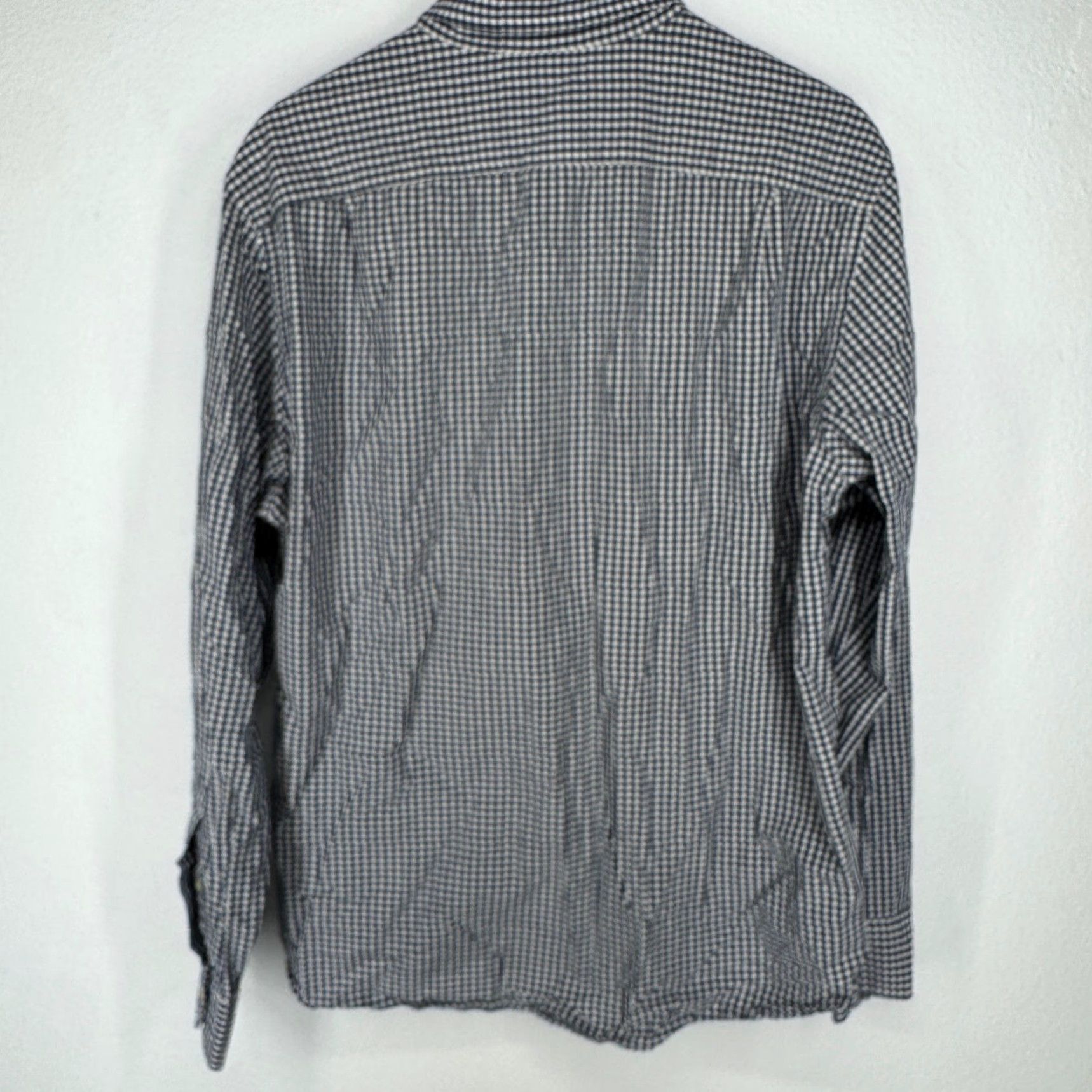 J.Crew J.CREW Mens Button-Down Shirt Gingham Check Navy Tailored Fit Large Washed Casual Shirt Size US L / EU 52-54 / 3 - 5 Thumbnail