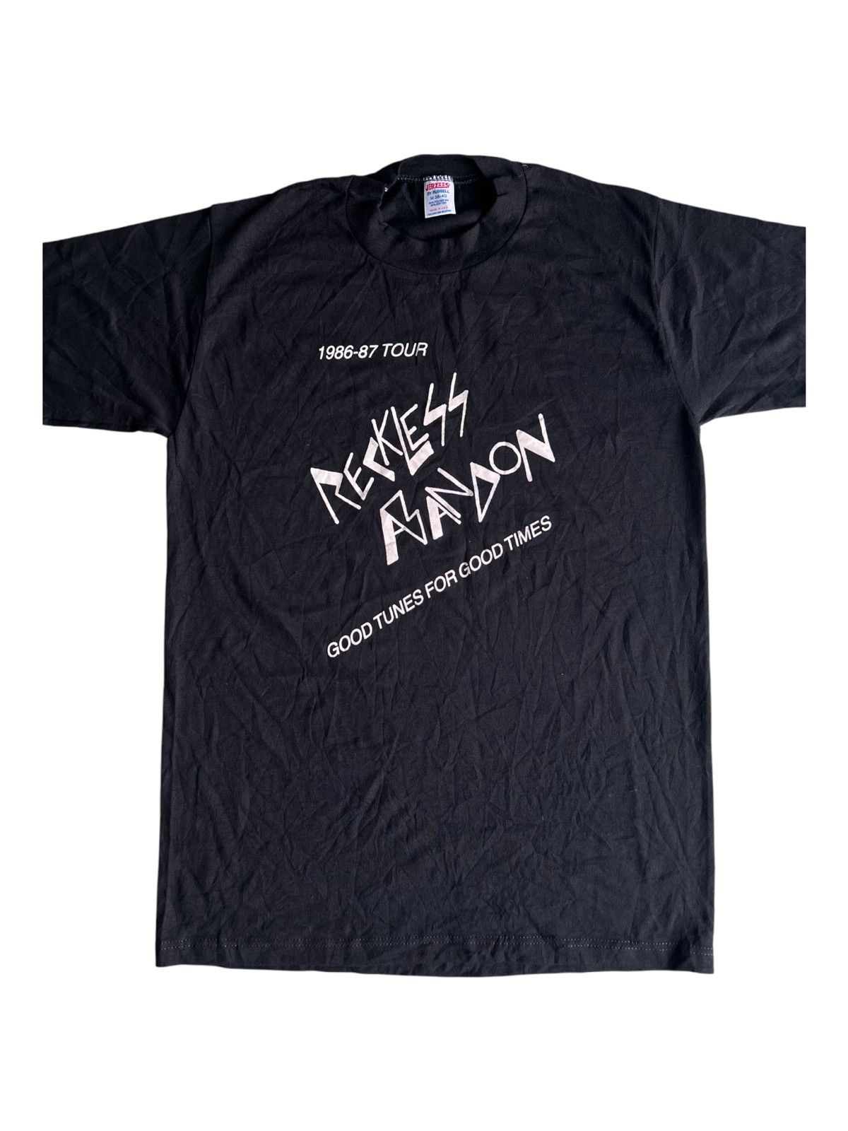 Vintage Vintage 1986-87 RECKLESS ABANDON Punk Band Tour Shirt Size US M / EU 48-50 / 2 - 1 Thumbnail