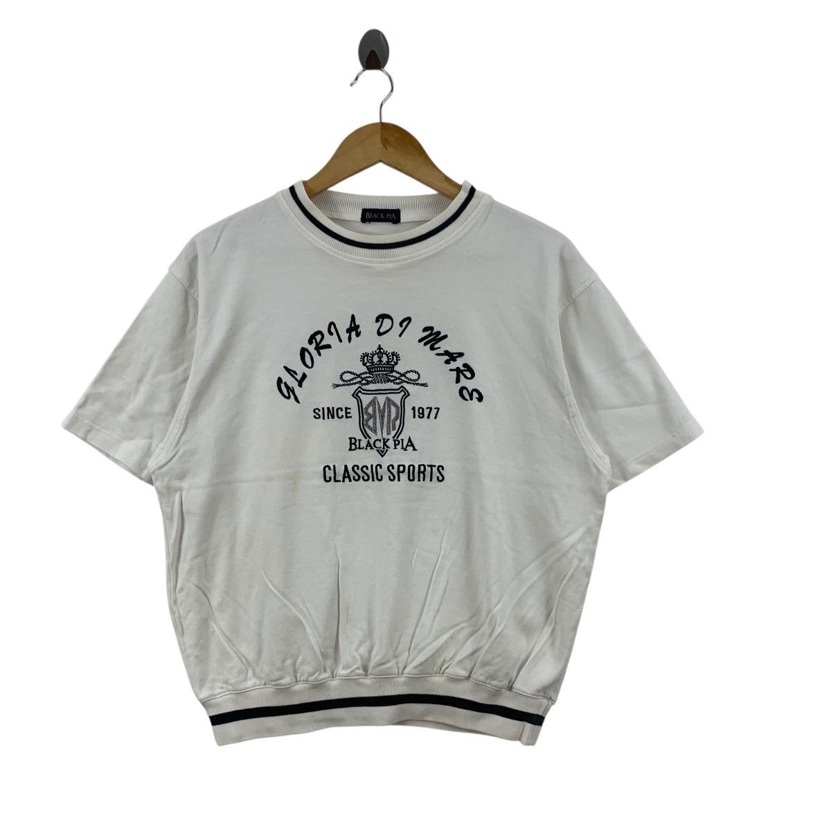 Vintage Vintage BLACK PIA Gloria Di Mare Embroidered Logo Sweatshirt Size M / US 6-8 / IT 42-44 - 4 Thumbnail