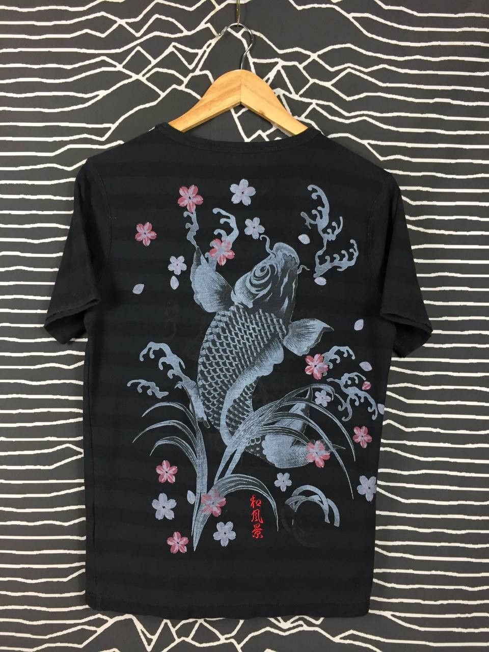 Japanese Brand × Vintage Vtg Japanese Traditional Sukajan Carp Fish Henley Neck Tee Size US M / EU 48-50 / 2 - 2 Thumbnail