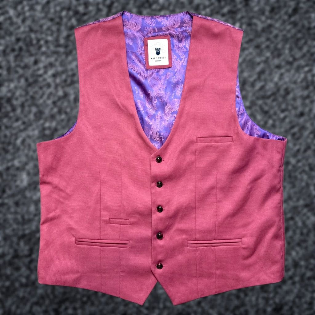 Pinko Marc Darcy Vest Waistcoat Mens size 48 Pink Kelly Suit SB Size US M / EU 48-50 / 2 - 1 Thumbnail