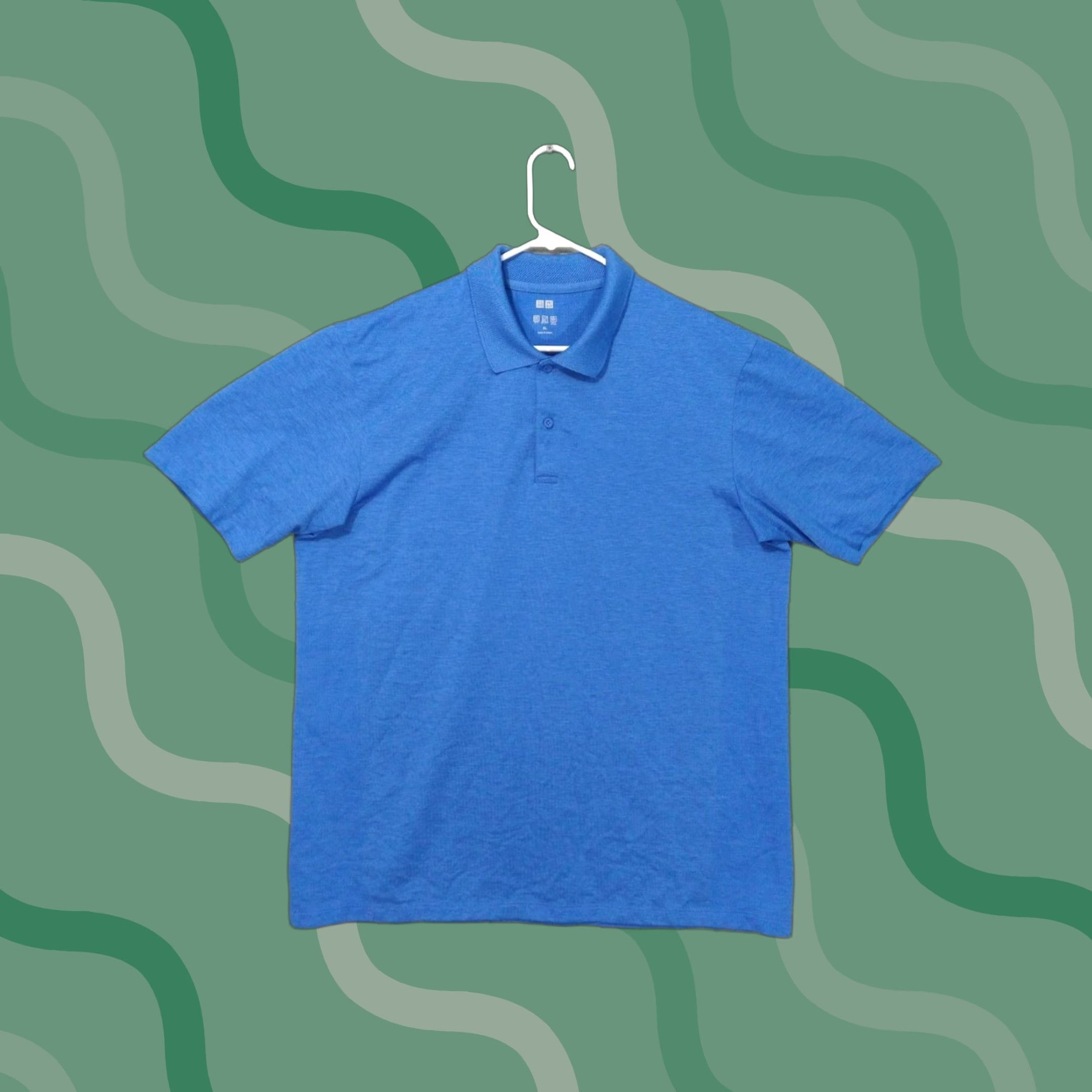 Uniqlo Uniqlo Polo Shirt XL Blue Short Sleeve Dry Ex Breathable Lightweight Quick Dry Regular Fit Mens Size US XL / EU 56 / 4 - 1 Thumbnail