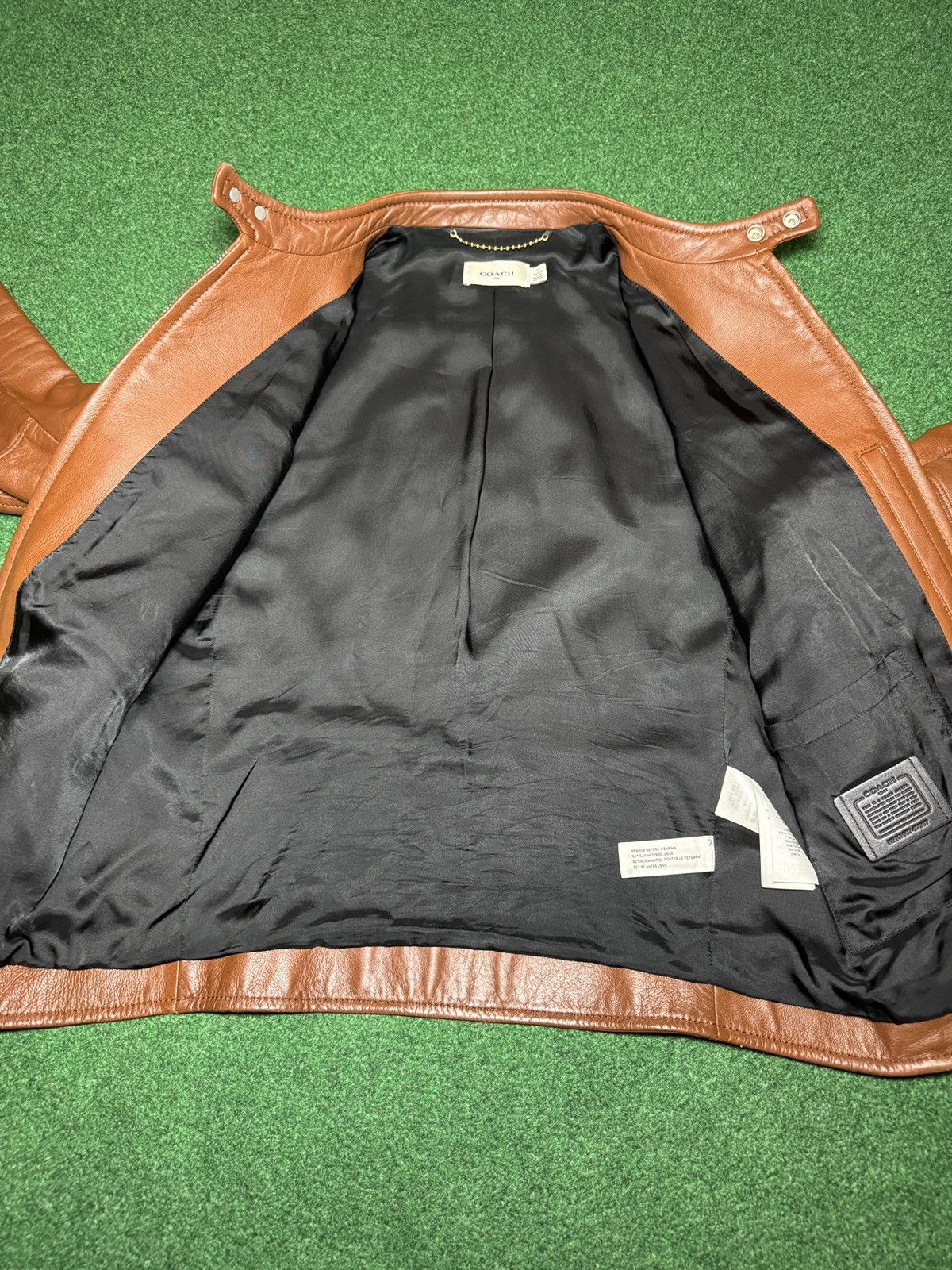 Coach Coach Lambs Leather Brown Racer Moto Brown 48 Medium Jacket Size US M / EU 48-50 / 2 - 4 Thumbnail