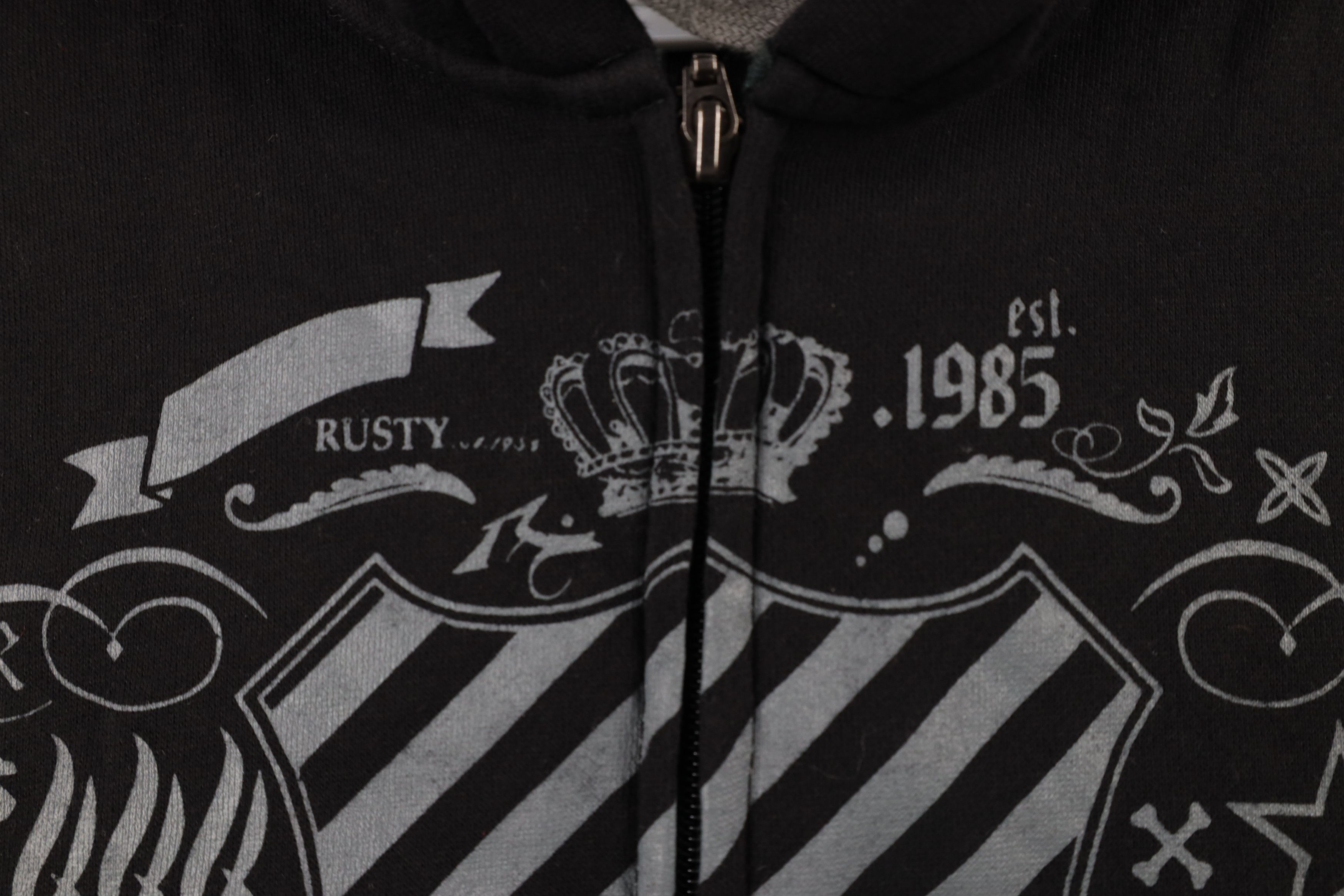Rusty × Vintage Vintage Y2K Rusty Surfing Tribal Skull MMA Full Zip Hoodie Size US S / EU 44-46 / 1 - 8 Thumbnail