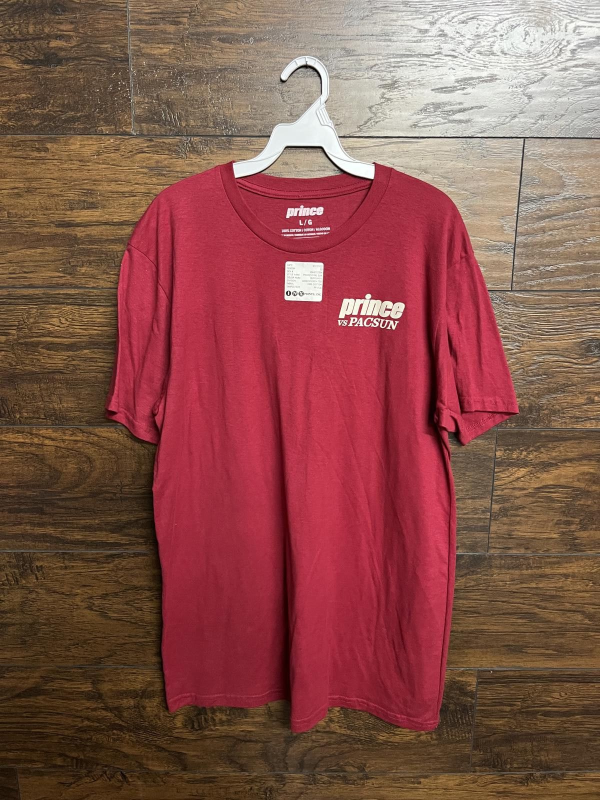 Prince Tennis T-shirt Prince vs Pacsun Sample Tee INX Prints - L Size US L / EU 52-54 / 3 - 1 Thumbnail