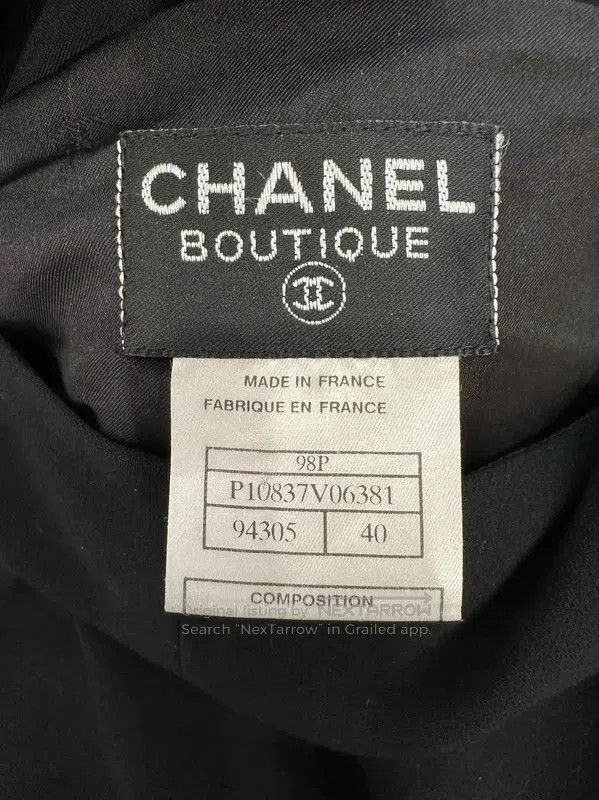 Chanel Chanel Black Wool Midi Dress for Women . Size L / US 10 / IT 46 - 6 Thumbnail