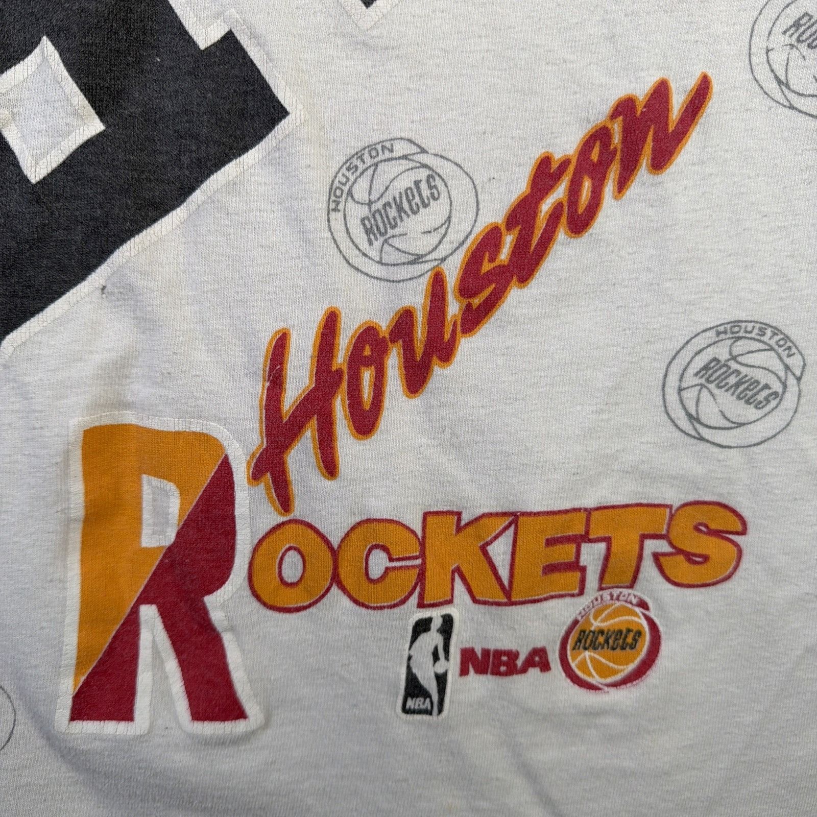 NBA Vintage Houston Rockets Shirt Mens XL White 90s NBA Size US XL / EU 56 / 4 - 7 Thumbnail