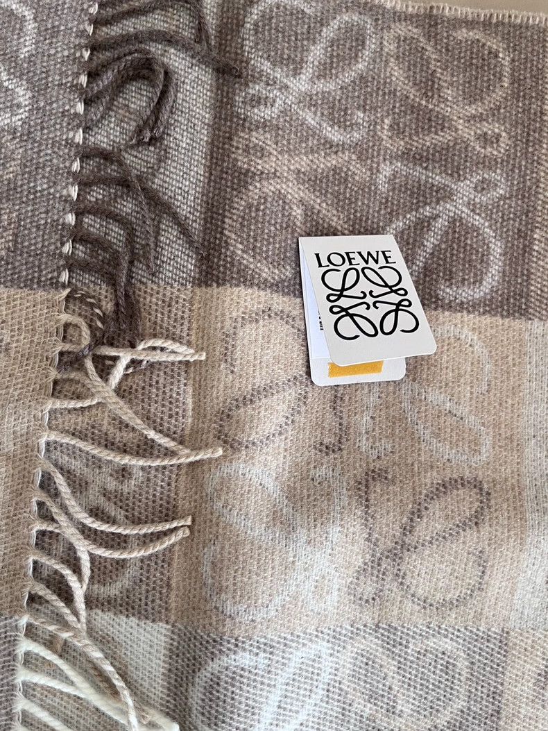 Loewe LOEWE Coback scarf logo double-sided color chessboard scar Size ONE SIZE - 7 Thumbnail